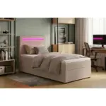 M&ouml;belix Boxbett Pisa 100 LED 100x200 Rosa
