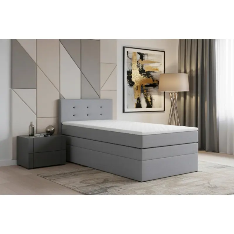 Boxspringbett Siam 2 90x200 Silber