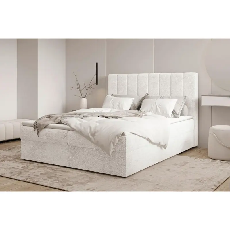 Boxbett Paris Lf: 180x200 Wei&szlig;/Elfenbein