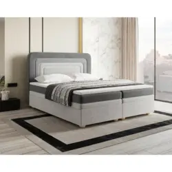 Boxbett Nest Lf:140x200 Hellgrau/Dunkelgrau