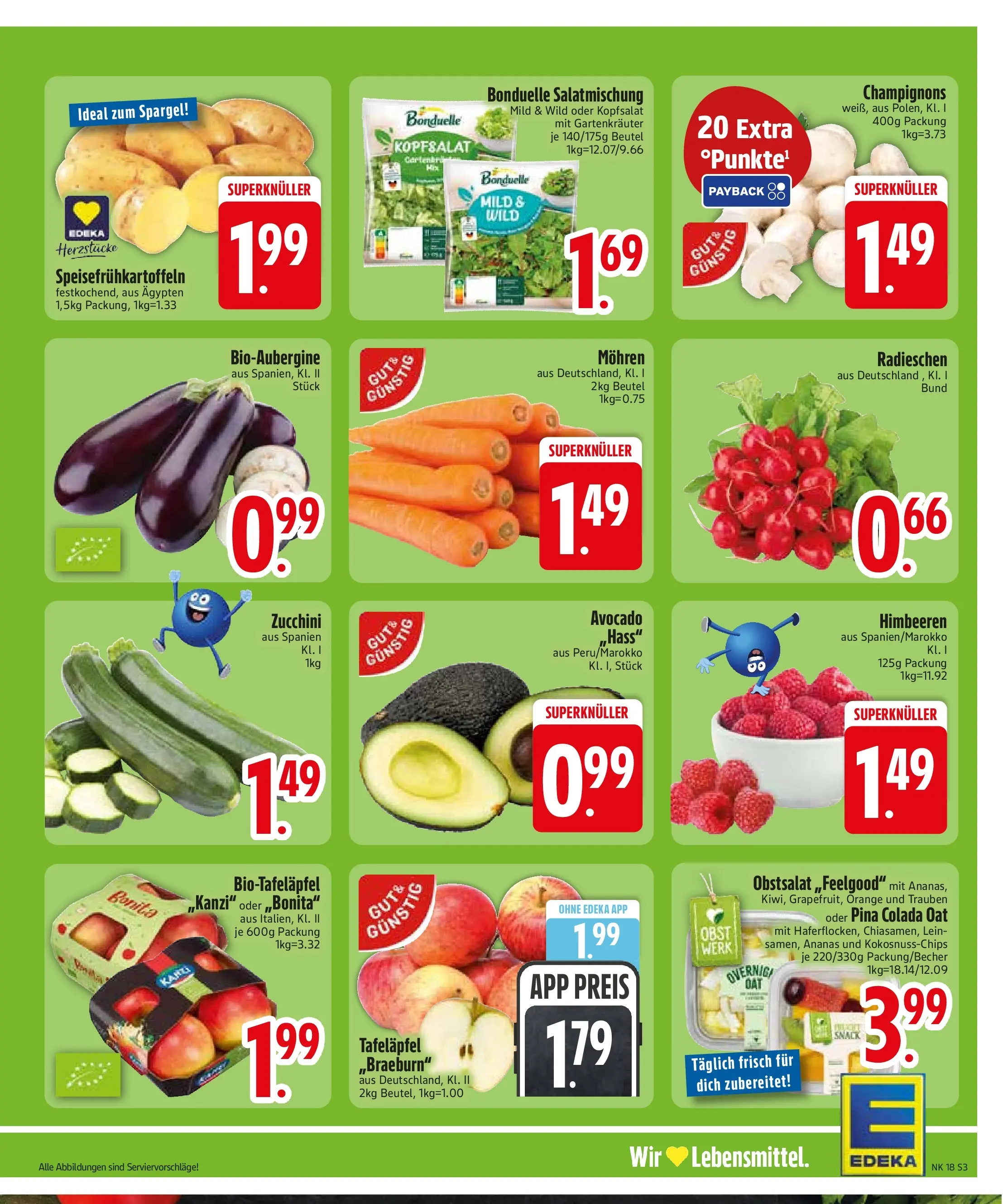 Edeka prospekt Trostberg	 (ab 27.04.2026) » Angebote Online | Seite: 5 | Produkte: Himbeeren, Ananas, Mohren, Champignons