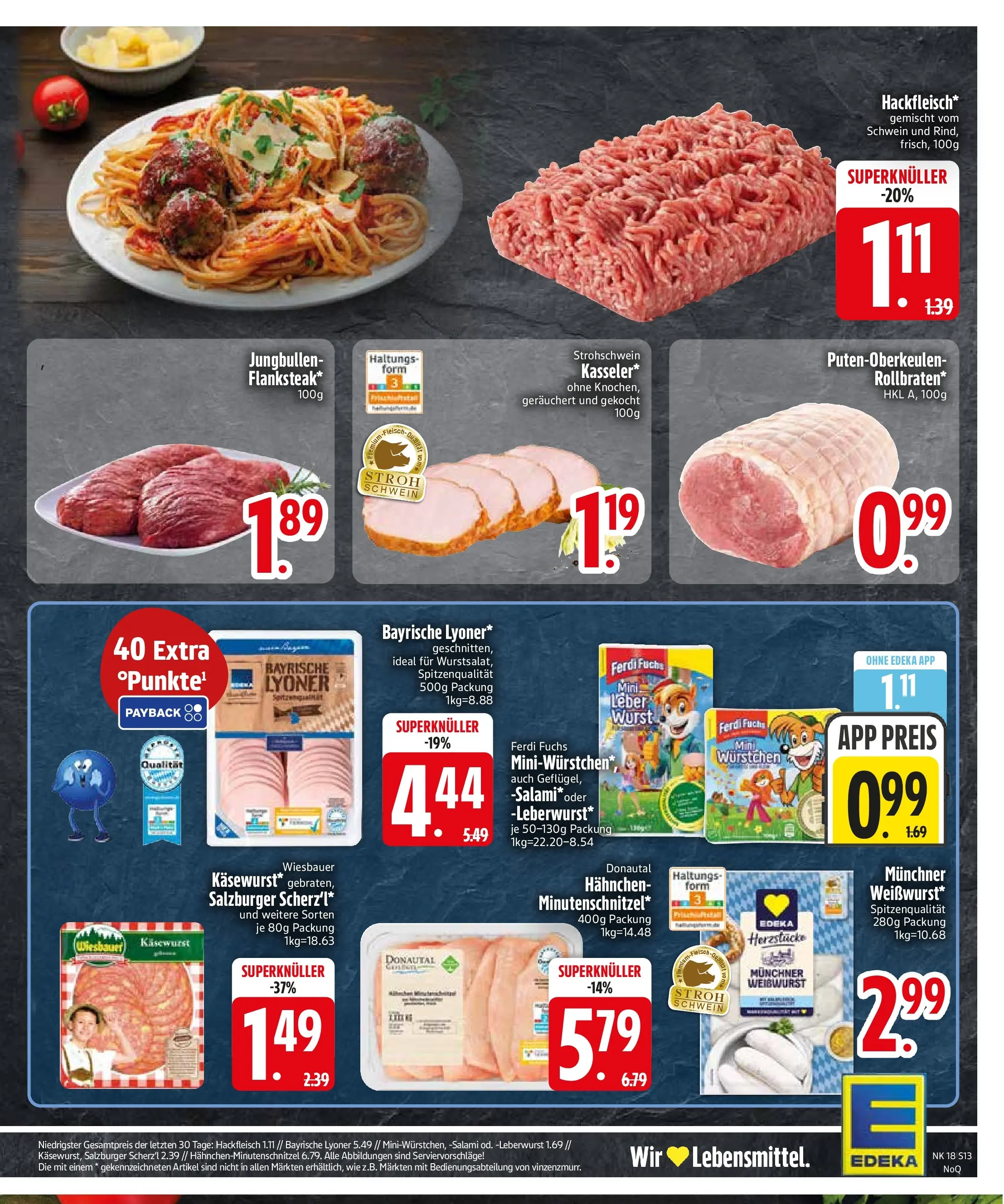 Edeka prospekt Rötz	 (ab 27.04.2026) » Angebote Online | Seite: 15 | Produkte: Hahnchen, Wurst, Salami, Steak