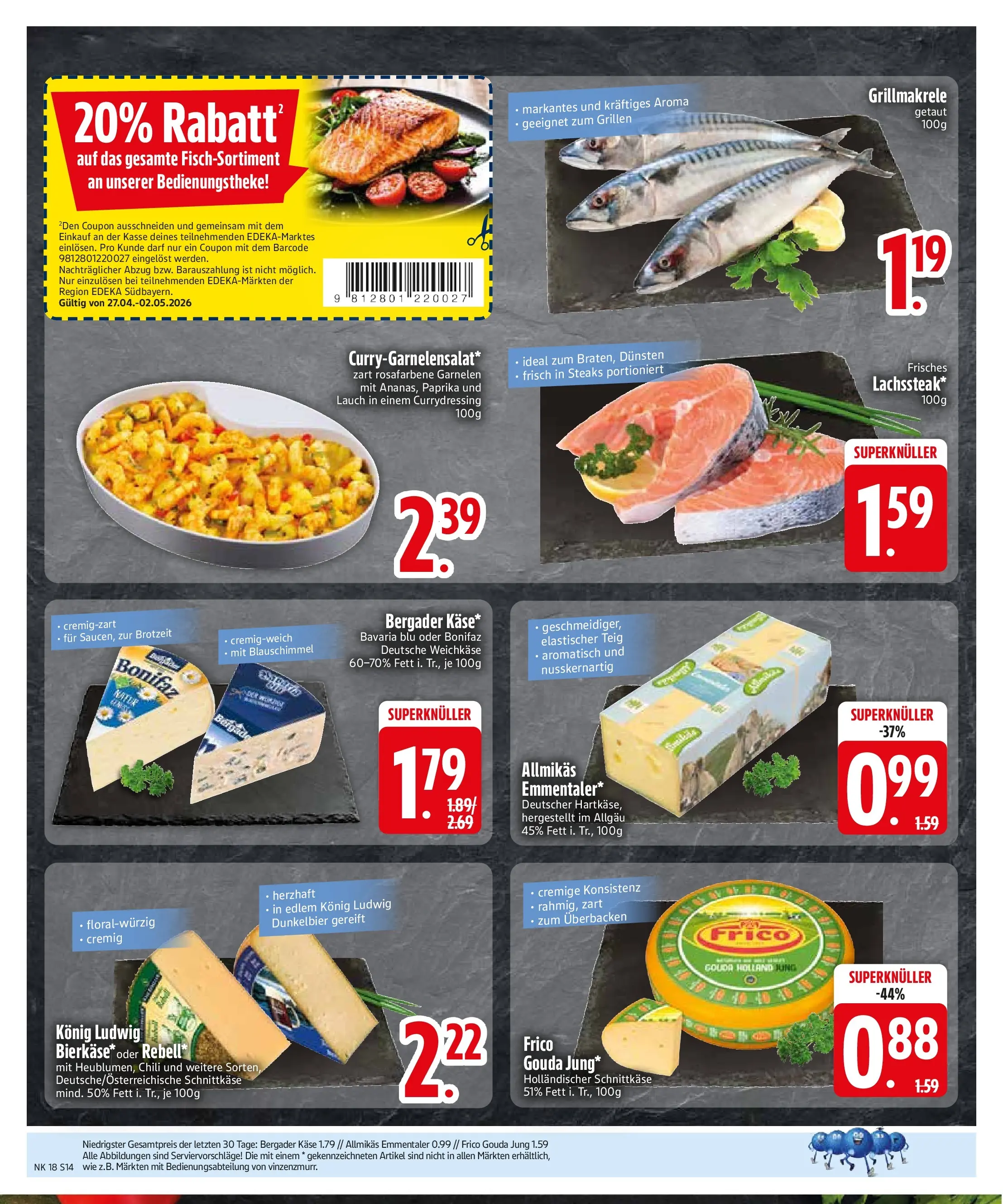 Edeka prospekt Trostberg	 (ab 27.04.2026) » Angebote Online | Seite: 16 | Produkte: Käse, Gouda, Garnelen, Chili