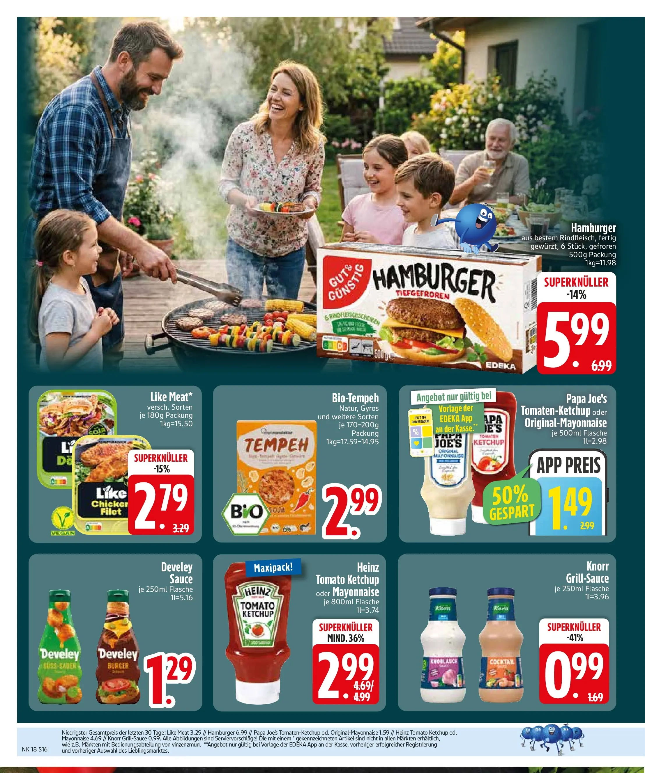 Edeka prospekt Trostberg	 (ab 27.04.2026) » Angebote Online | Seite: 18 | Produkte: Burger, Gyros, Knoblauch, Ketchup