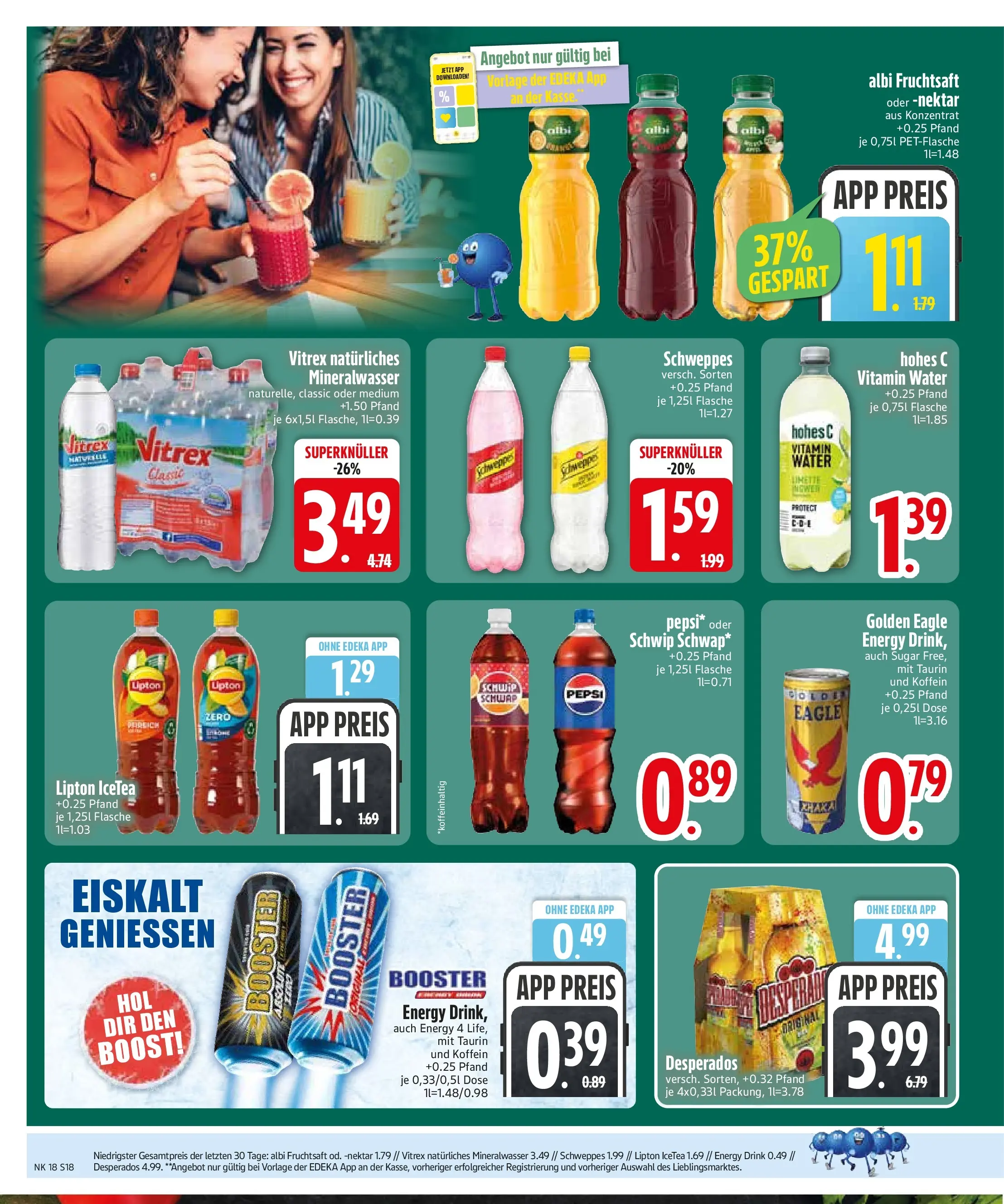 Edeka prospekt Trostberg	 (ab 27.04.2026) » Angebote Online | Seite: 20 | Produkte: Cola, Mineralwasser, Desperados, Limette