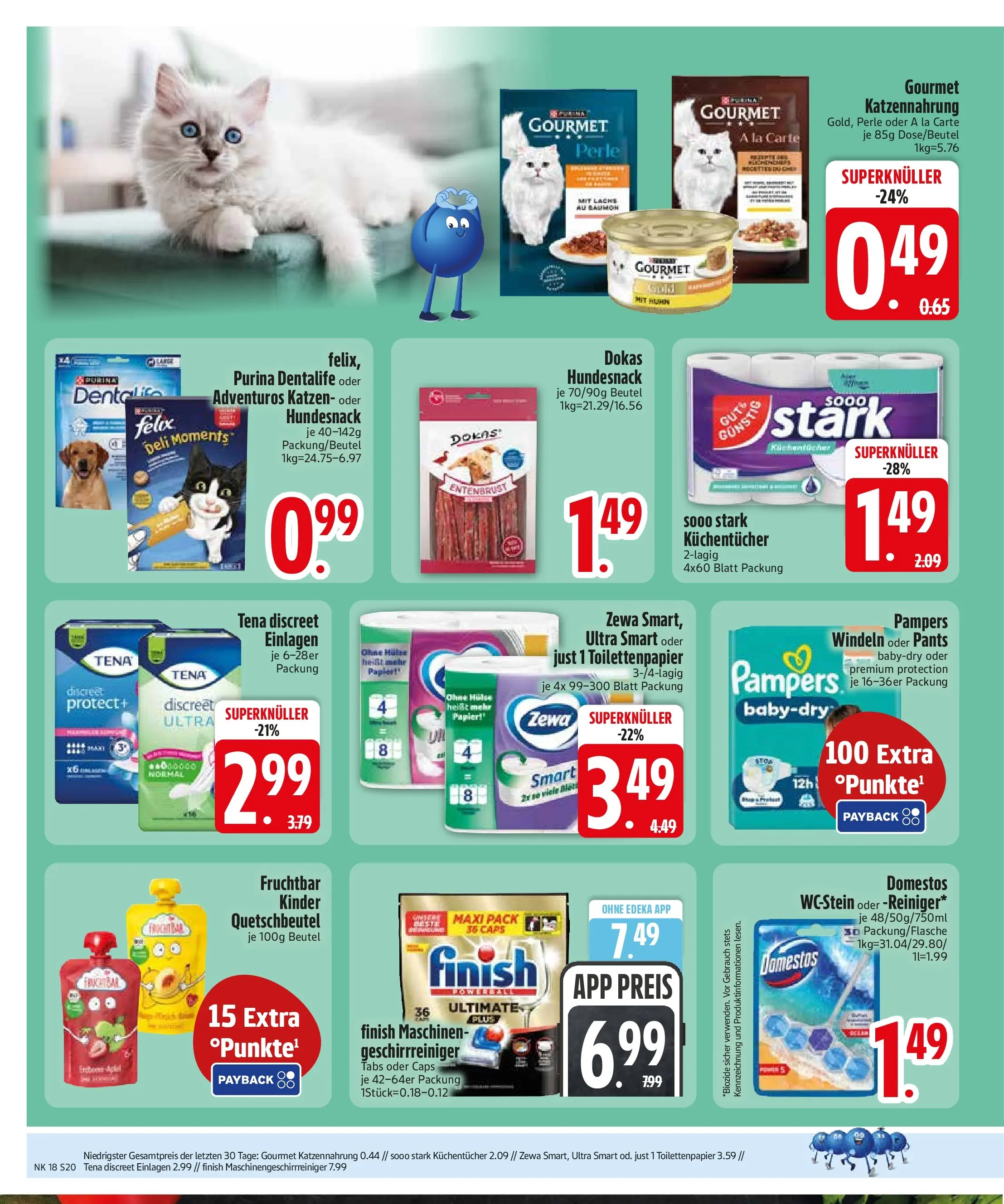 Edeka prospekt Trostberg	 (ab 27.04.2026) » Angebote Online | Seite: 22 | Produkte: Pampers, Zewa, Finish, Toilettenpapier