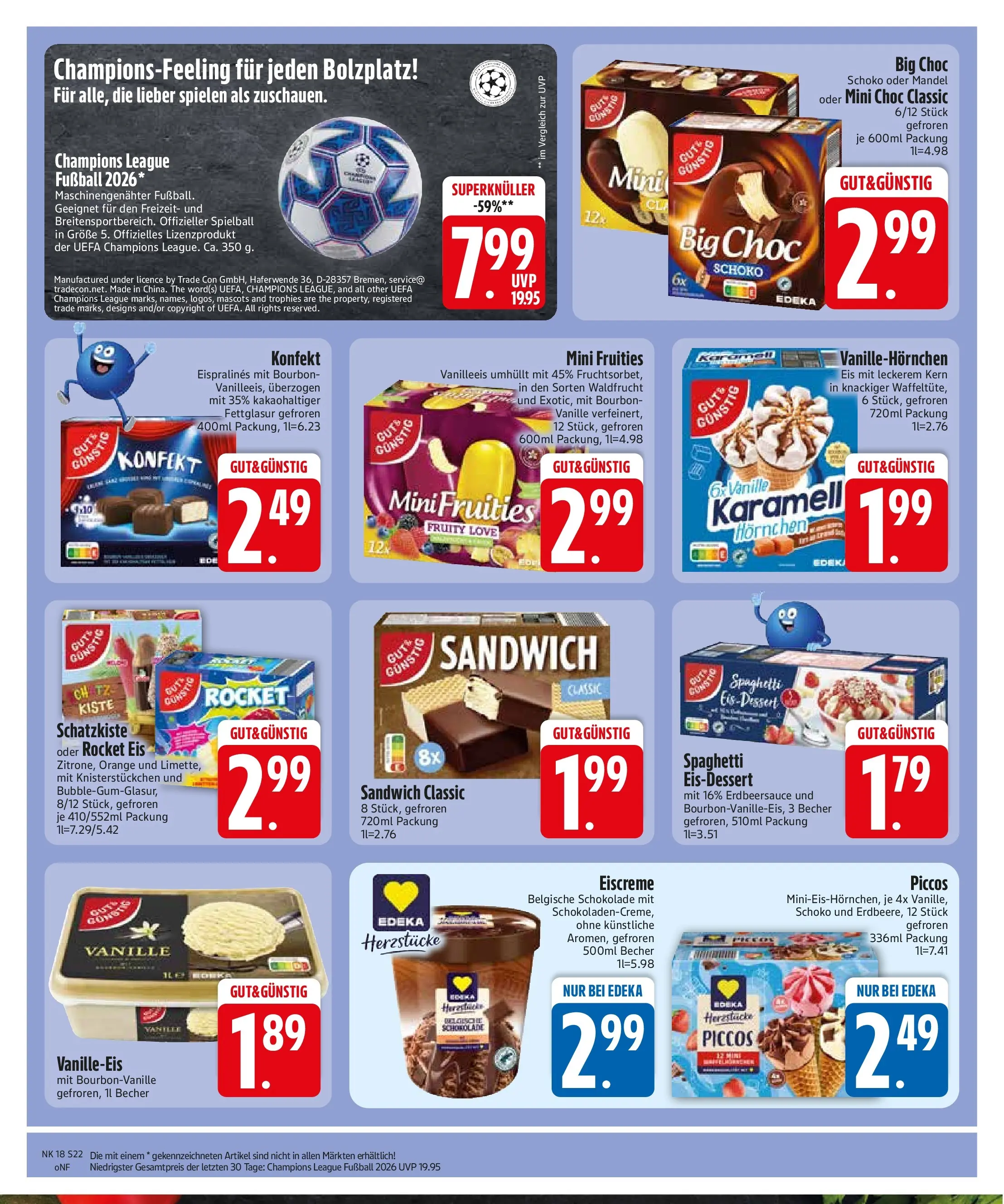 Edeka prospekt Trostberg	 (ab 27.04.2026) » Angebote Online | Seite: 24 | Produkte: Schokolade, Fußball, Bourbon, Eis