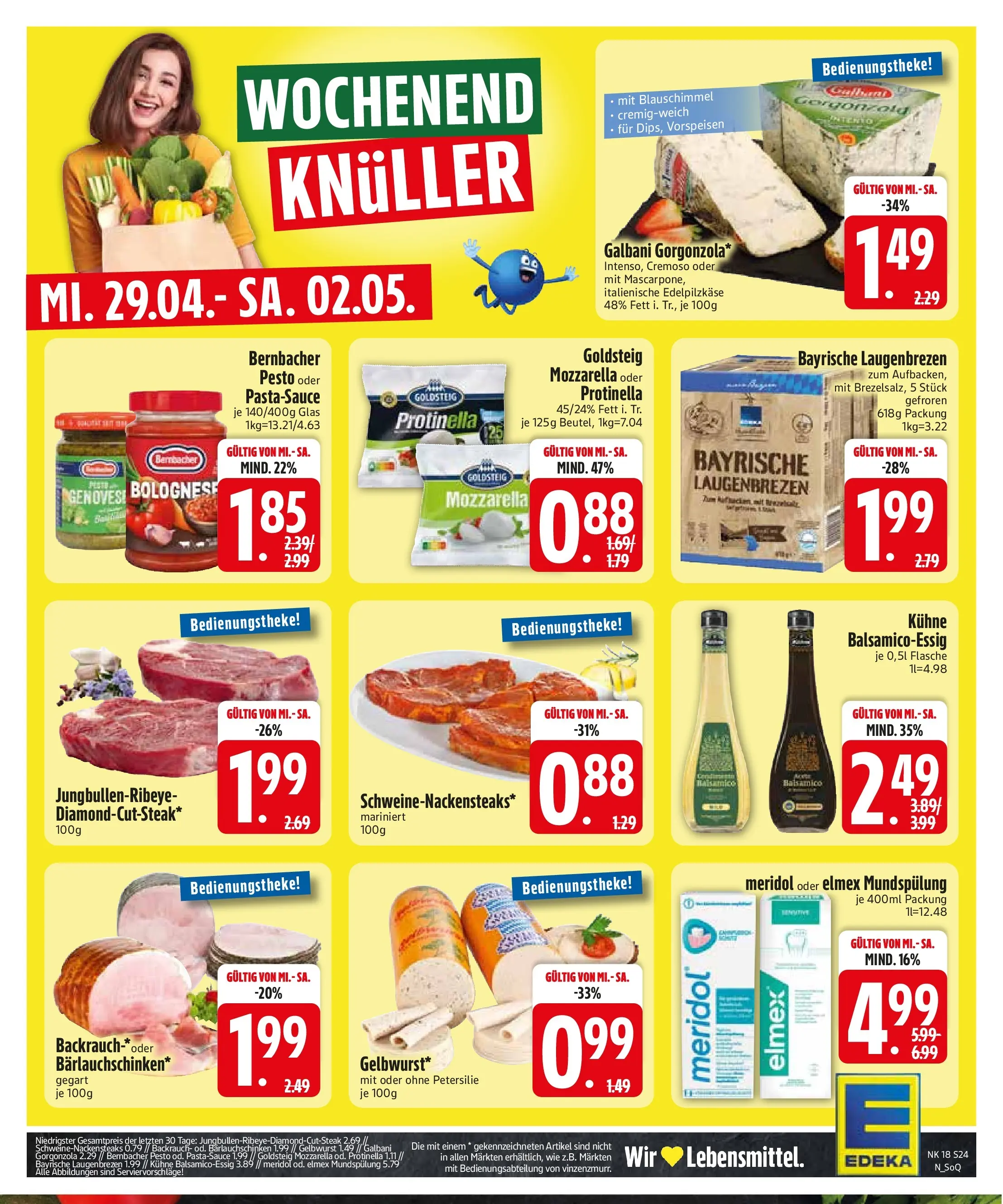 Edeka prospekt Trostberg	 (ab 27.04.2026) » Angebote Online | Seite: 26 | Produkte: Mozzarella, Petersilie, Steak