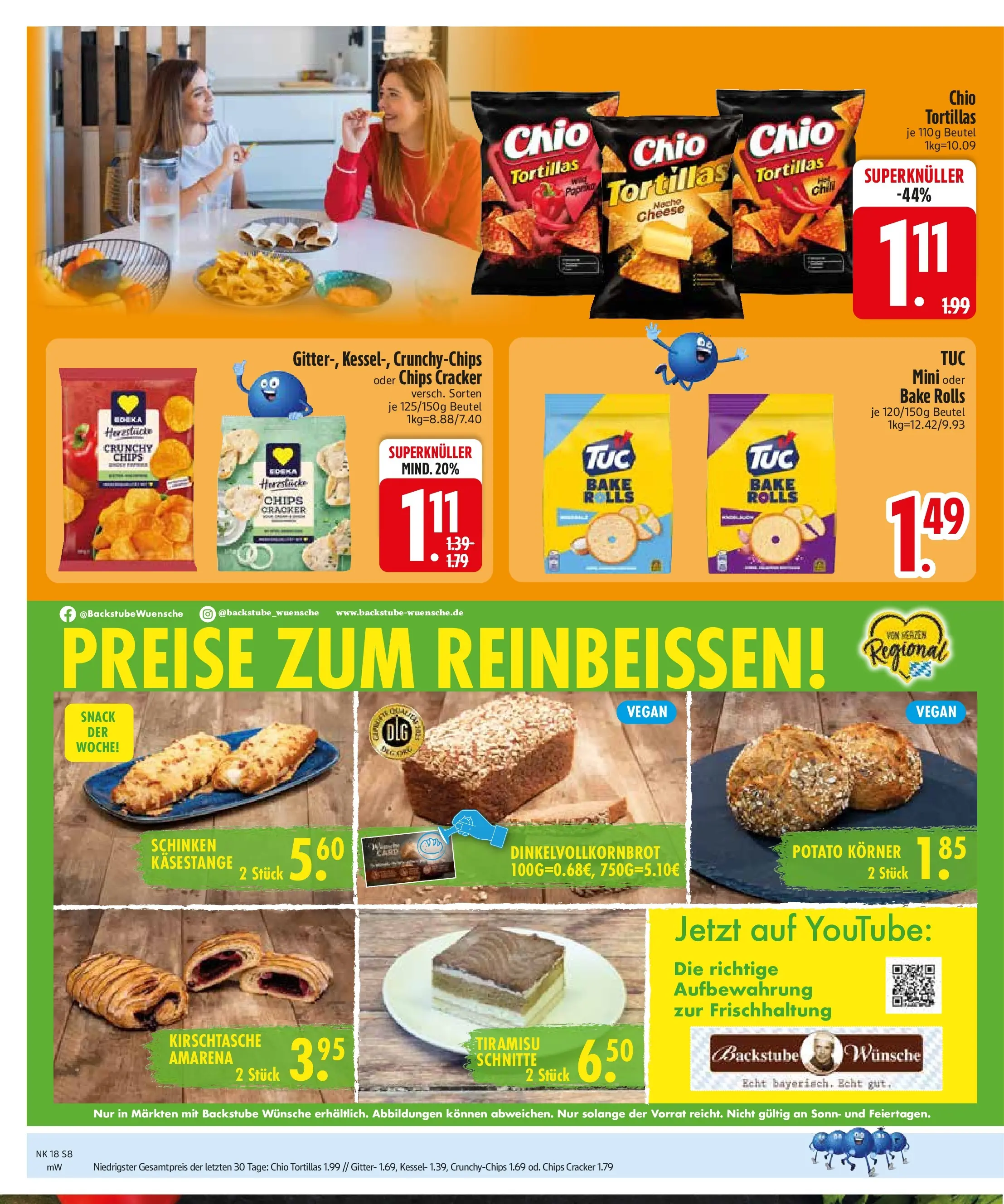 Edeka prospekt Bad Füssing	 (ab 27.04.2026) » Angebote Online | Seite: 10 | Produkte: Chio tortillas, Schinken, Chips