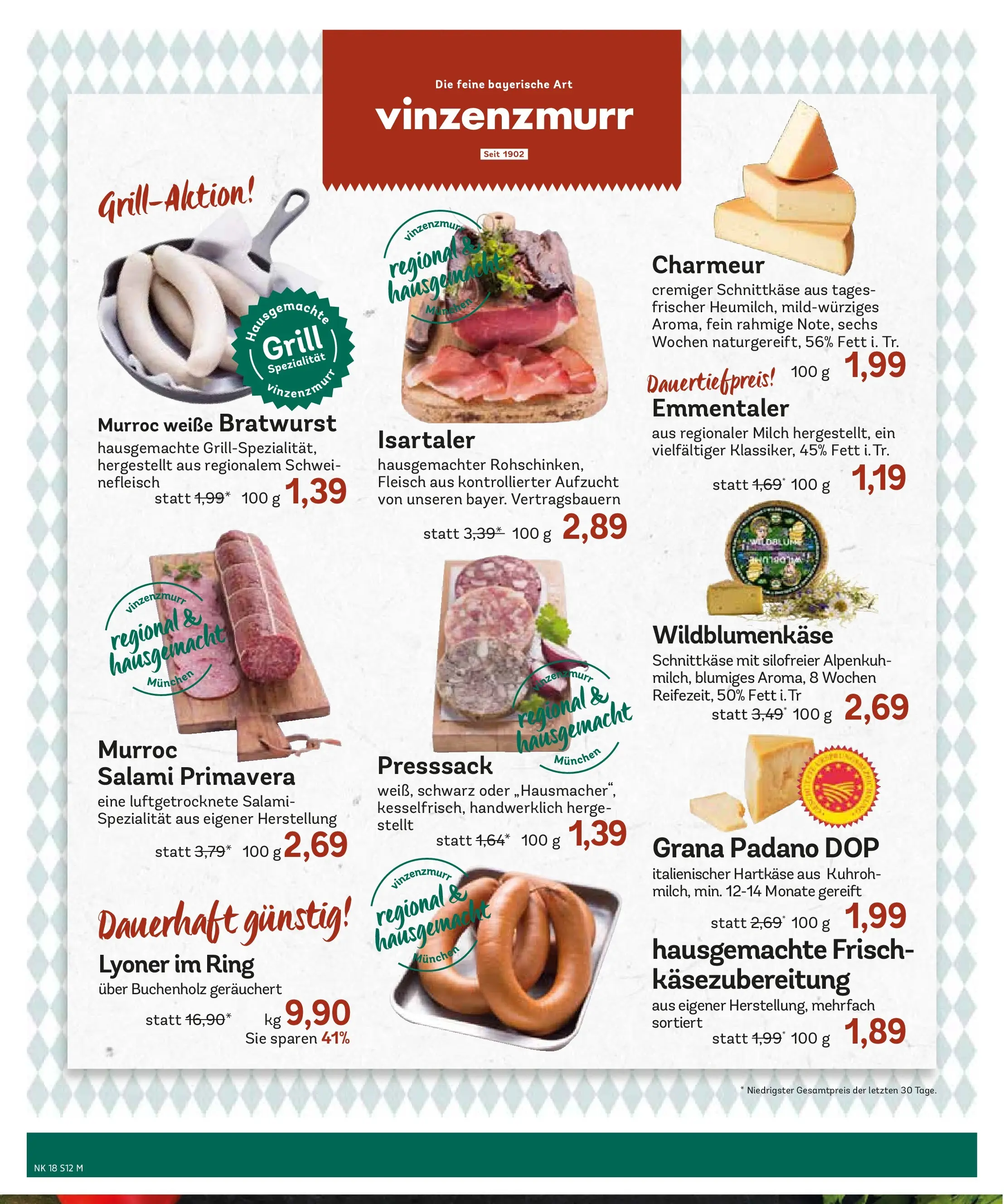 Edeka prospekt Murnau	 (ab 27.04.2026) » Angebote Online | Seite: 14 | Produkte: Grill, Bratwurst, Salami, Schweinefleisch