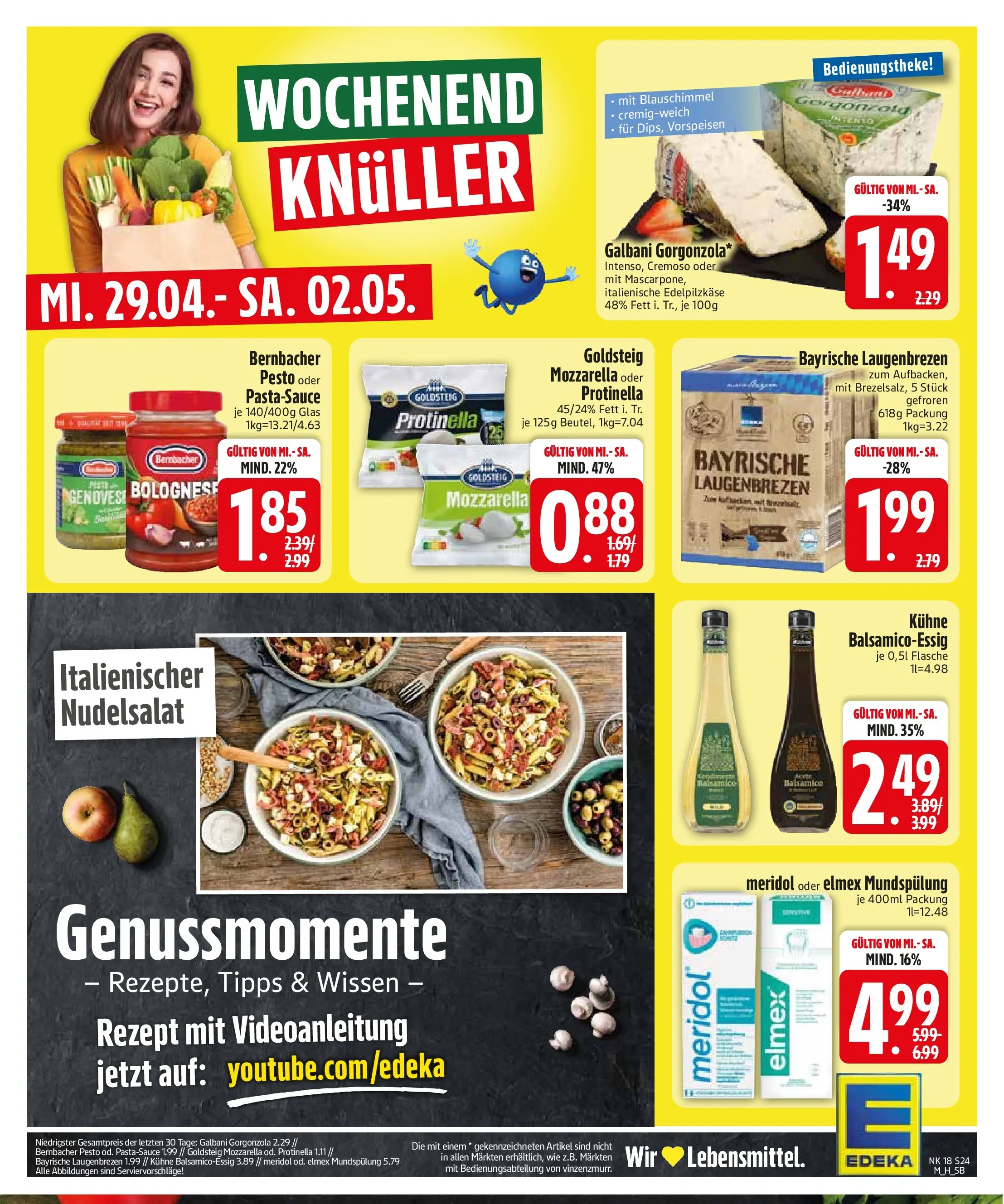 Edeka prospekt Murnau	 (ab 27.04.2026) » Angebote Online | Seite: 26 | Produkte: Balsamico, Mozzarella, Pasta