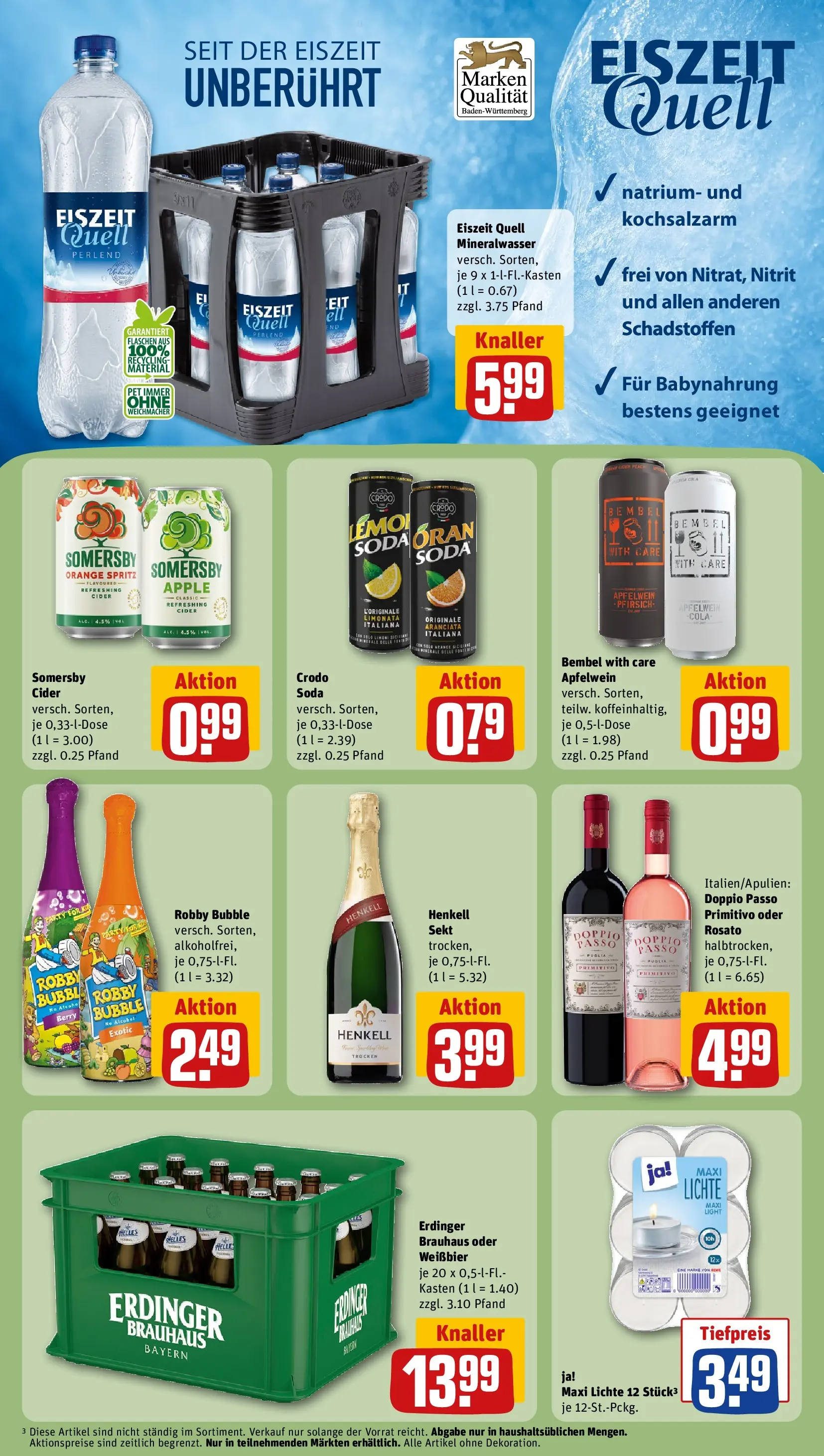 REWE Prospekt ab 03.05.2026 zum Blättern » Angebote | Seite: 23 | Produkte: Doppio passo primitivo, Babynahrung, Doppio Passo, Pfirsich
