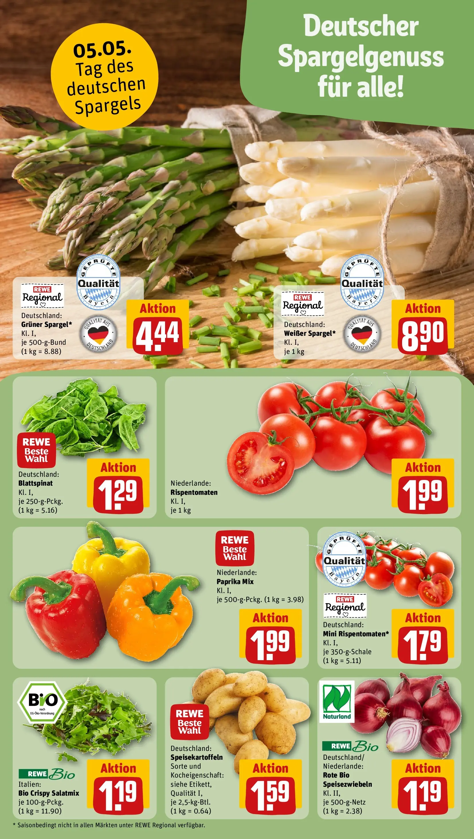 REWE Prospekt ab 04.05.2026 zum Blättern » Angebote | Seite: 11 | Produkte: Paprika