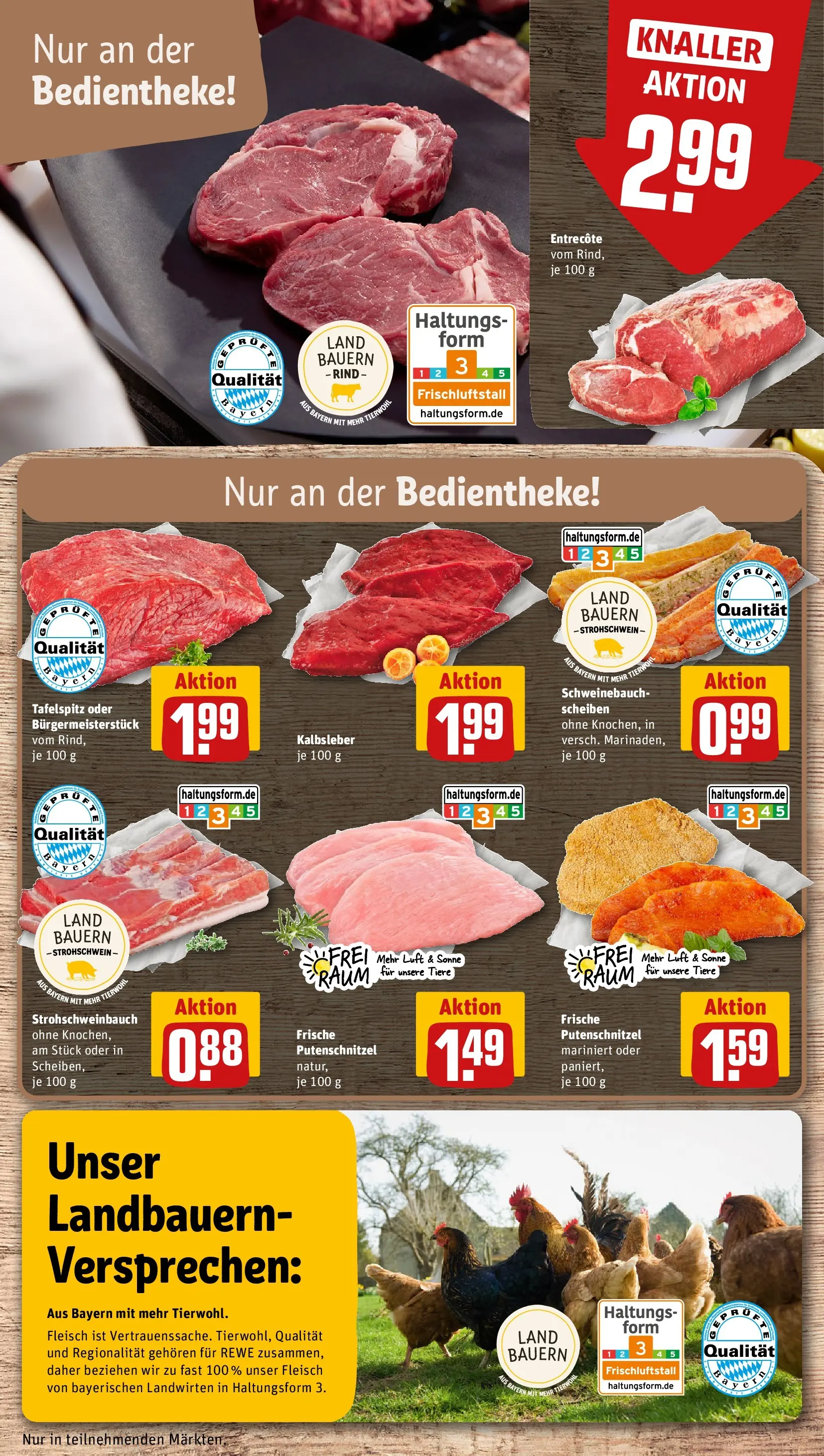 REWE Prospekt ab 04.05.2026 zum Blättern » Angebote | Seite: 14 | Produkte: Tafelspitz, Kalbsleber, Putenschnitzel, Fleisch