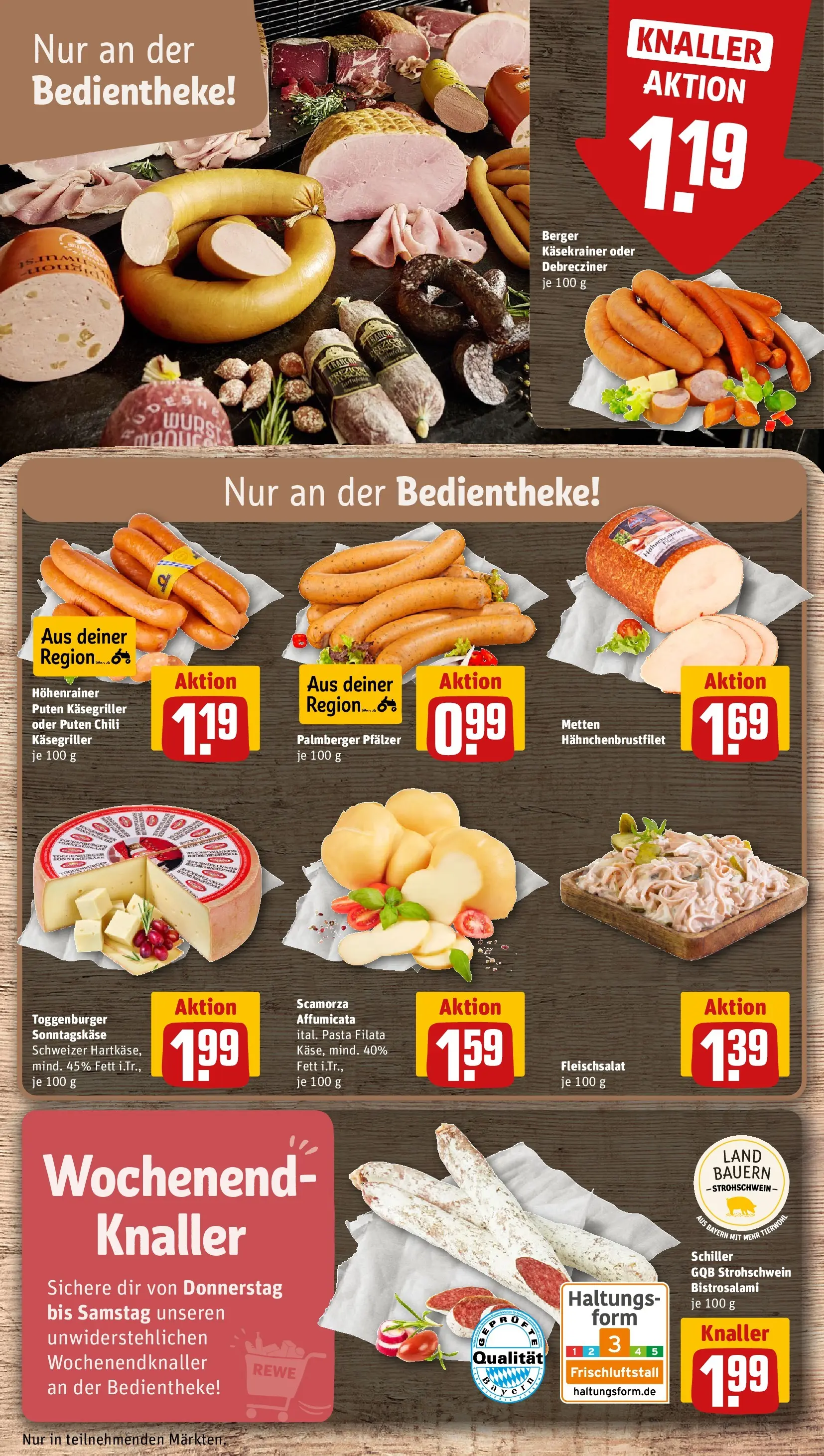 REWE Prospekt ab 04.05.2026 zum Blättern » Angebote | Seite: 15 | Produkte: Käsekrainer, Wurst, Salami, Hahnchenbrust