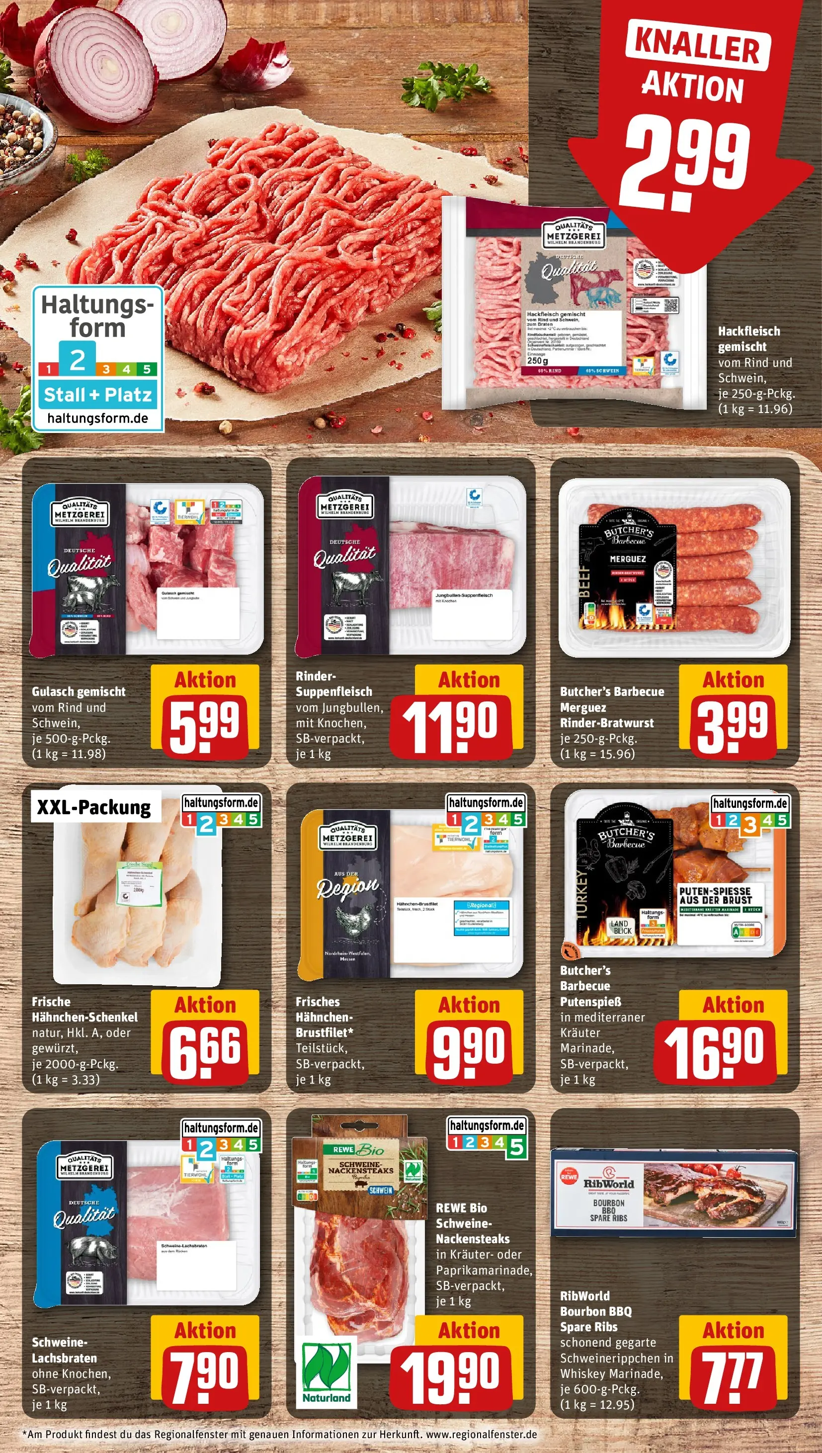 REWE Prospekt ab 04.05.2026 zum Blättern » Angebote | Seite: 12 | Produkte: Nackensteaks, Hahnchen, Gulasch, Whiskey
