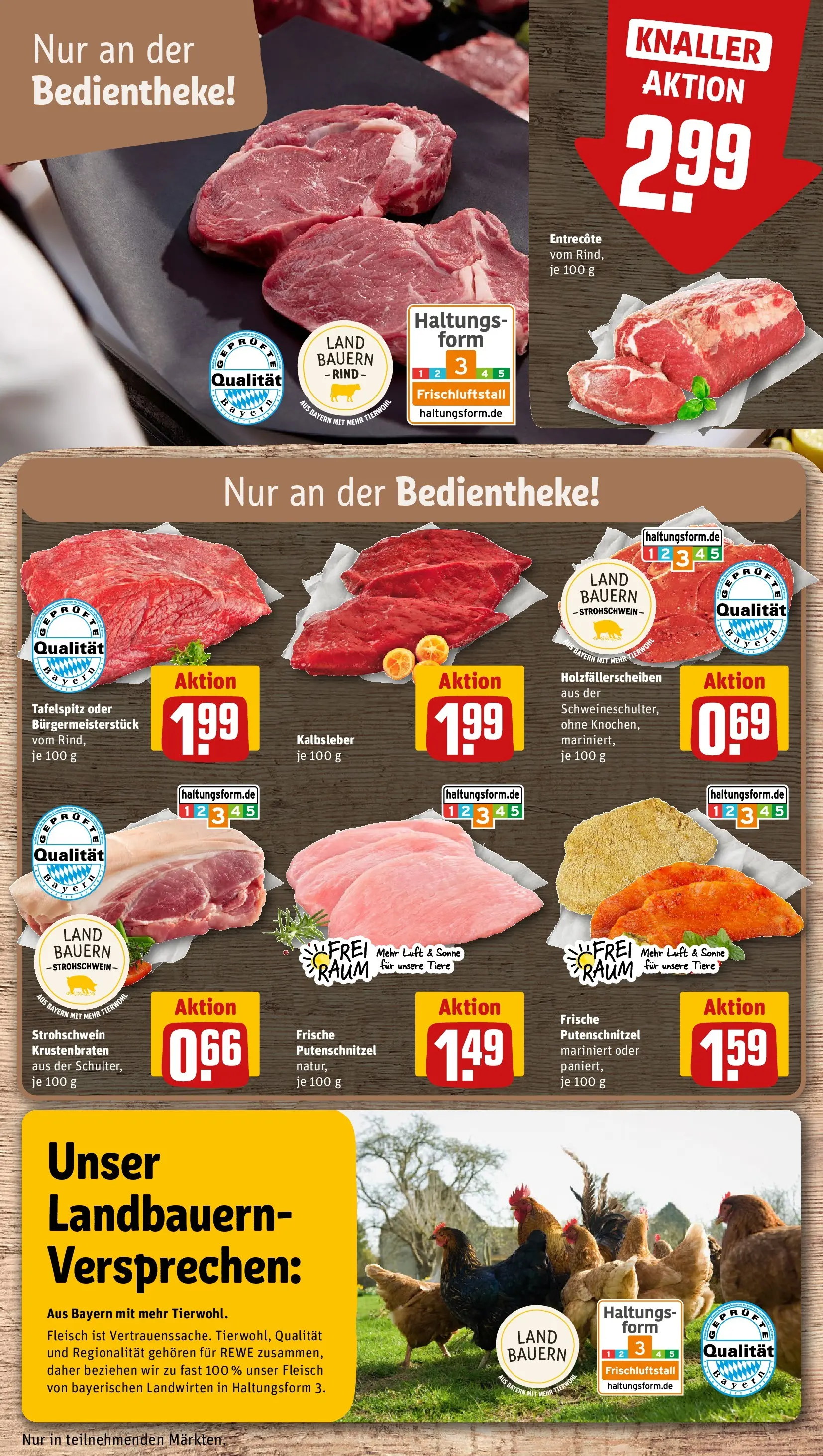 REWE Prospekt ab 04.05.2026 zum Blättern » Angebote | Seite: 14 | Produkte: Tafelspitz, Krustenbraten, Kalbsleber, Putenschnitzel