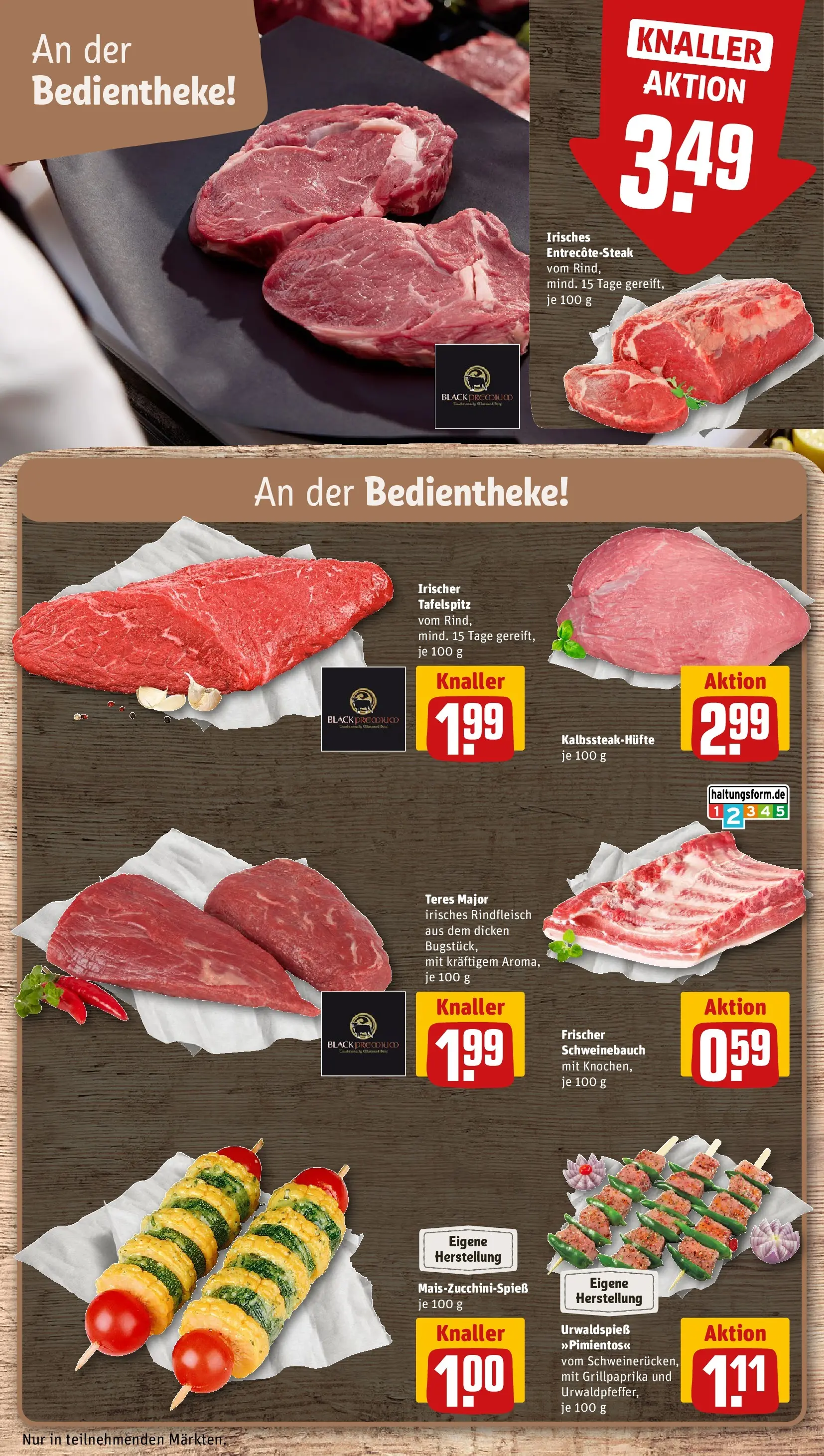 REWE Prospekt ab 04.05.2026 zum Blättern » Angebote | Seite: 14 | Produkte: Tafelspitz, Schweinebauch, Rindfleisch, Steak