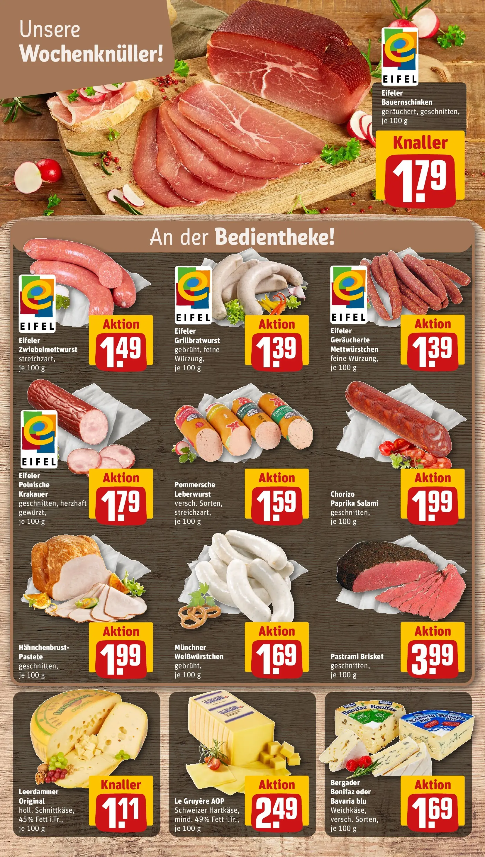 REWE Prospekt ab 04.05.2026 zum Blättern » Angebote | Seite: 13 | Produkte: Leerdammer, Paprika, Salami, Hahnchenbrust