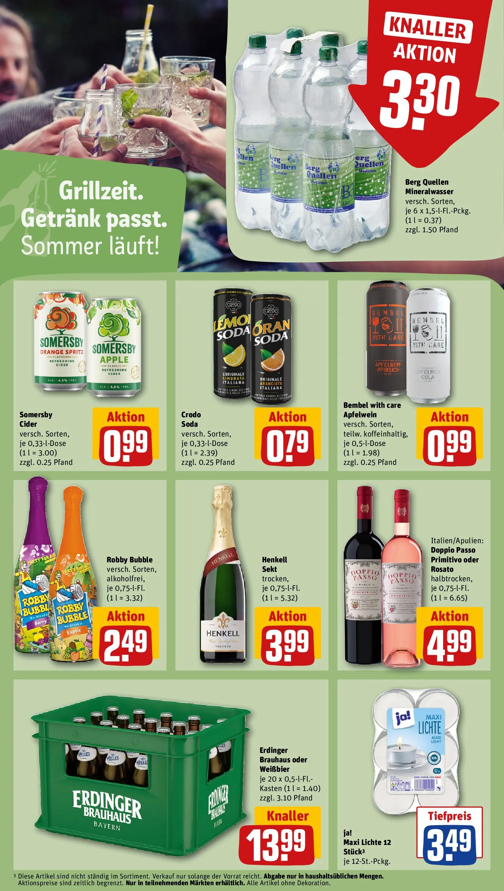 REWE Prospekt ab 04.05.2026 zum Blättern » Angebote | Seite: 23 | Produkte: Weißbier, Sekt, Mineralwasser, Doppio Passo
