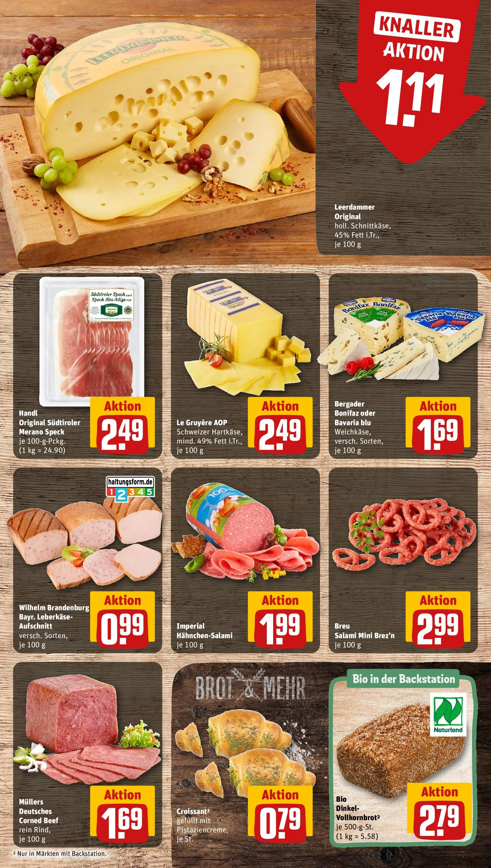 REWE Prospekt ab 04.05.2026 zum Blättern » Angebote | Seite: 13 | Produkte: Leerdammer, Brot, Salami, Leberkase
