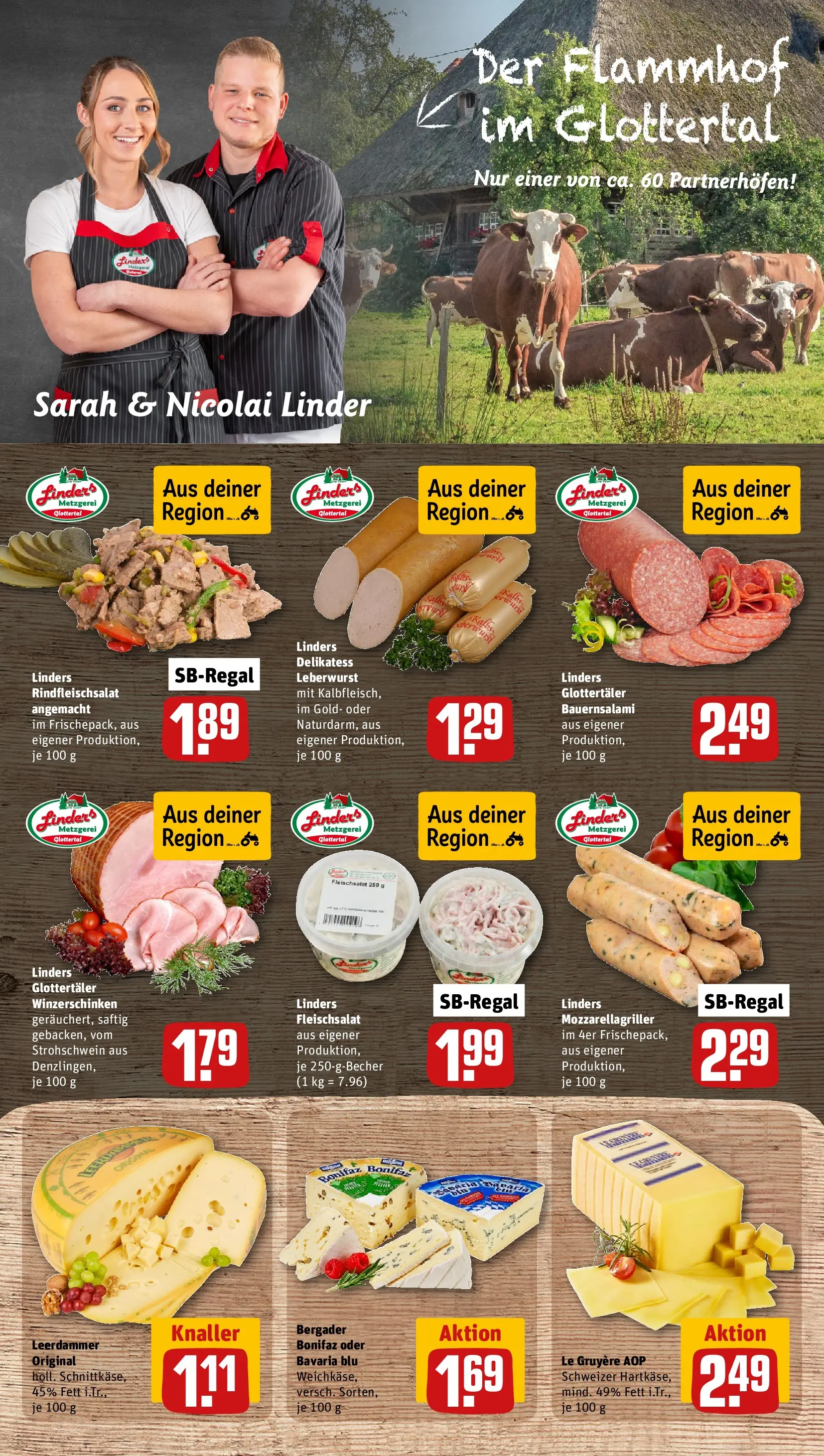 REWE Prospekt ab 04.05.2026 zum Blättern » Angebote | Seite: 13 | Produkte: Mozzarella, Leerdammer, Salami