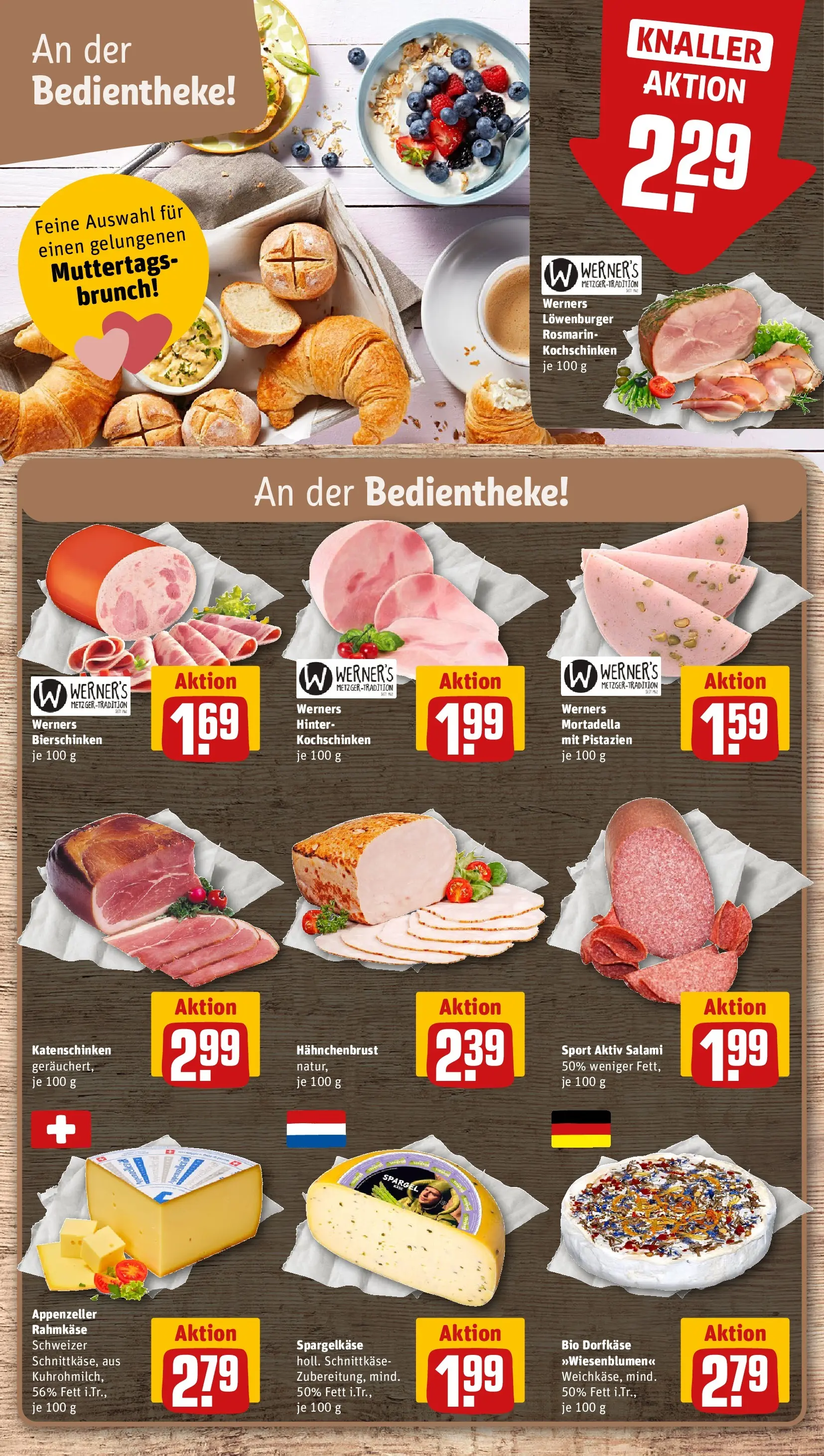 REWE Prospekt ab 04.05.2026 zum Blättern » Angebote | Seite: 13 | Produkte: Spargel, Pistazien, Salami, Hahnchenbrust