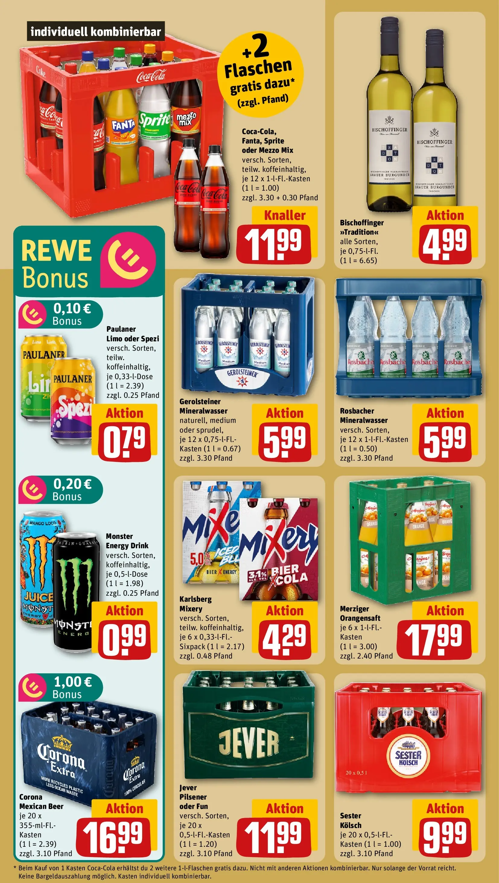 REWE Prospekt ab 04.05.2026 zum Blättern » Angebote | Seite: 22 | Produkte: Coca cola, Energy, Mineralwasser, Monster