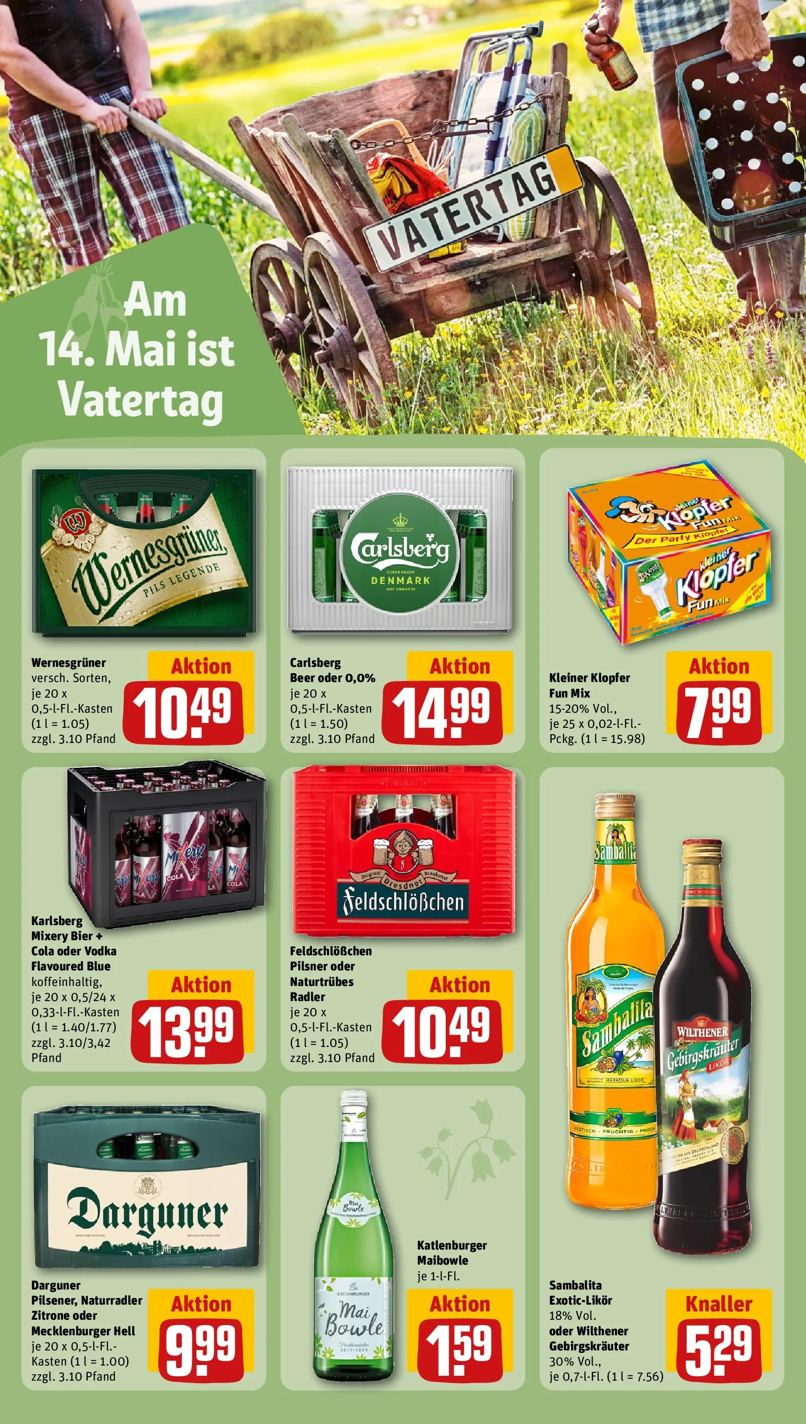 REWE Prospekt ab 04.05.2026 zum Blättern » Angebote | Seite: 22 | Produkte: Carlsberg, Cola, Likör, Mixery