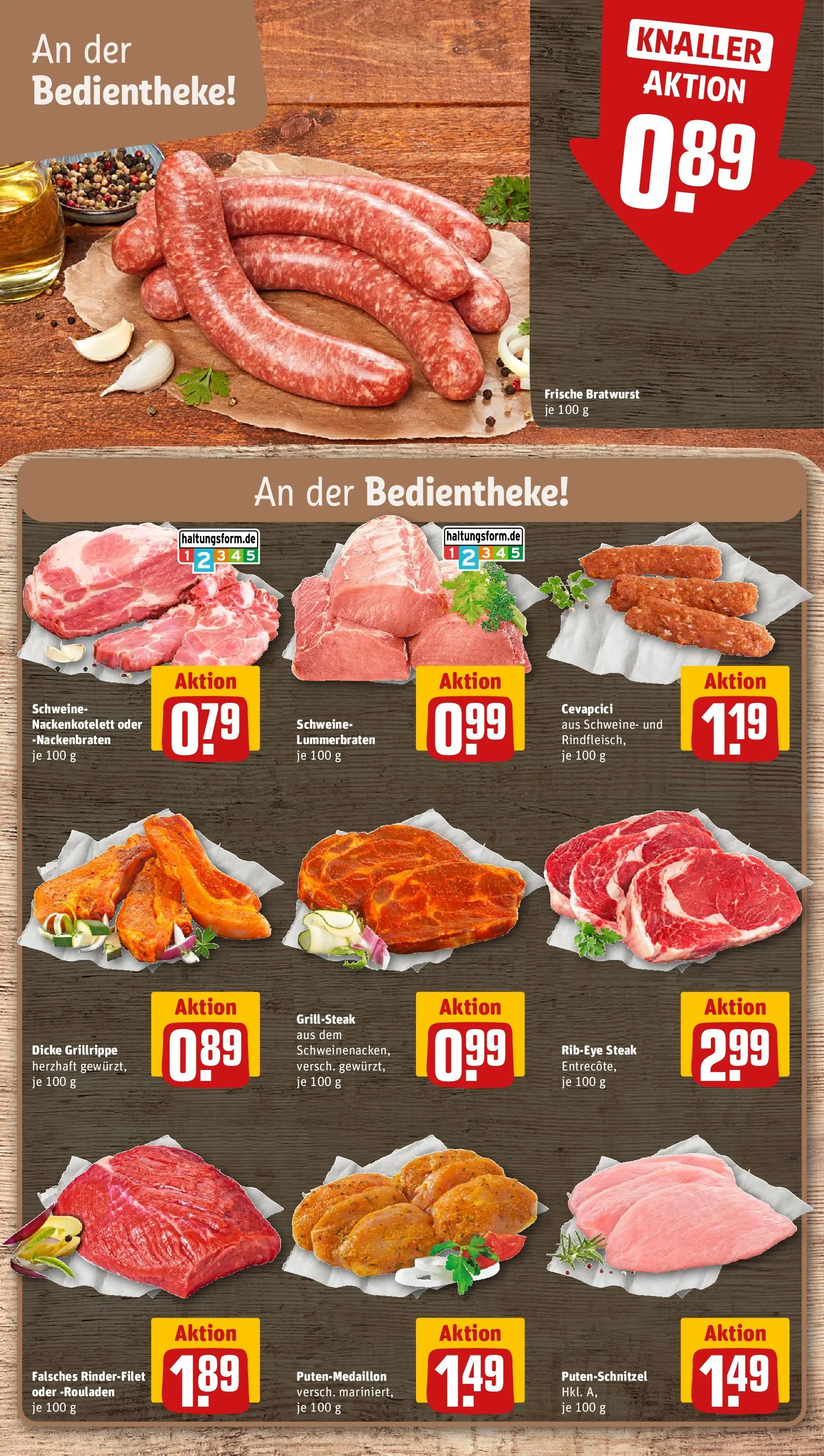 REWE Prospekt ab 04.05.2026 zum Blättern » Angebote | Seite: 12 | Produkte: Rinderfilet, Cevapcici, Putenschnitzel, Steak