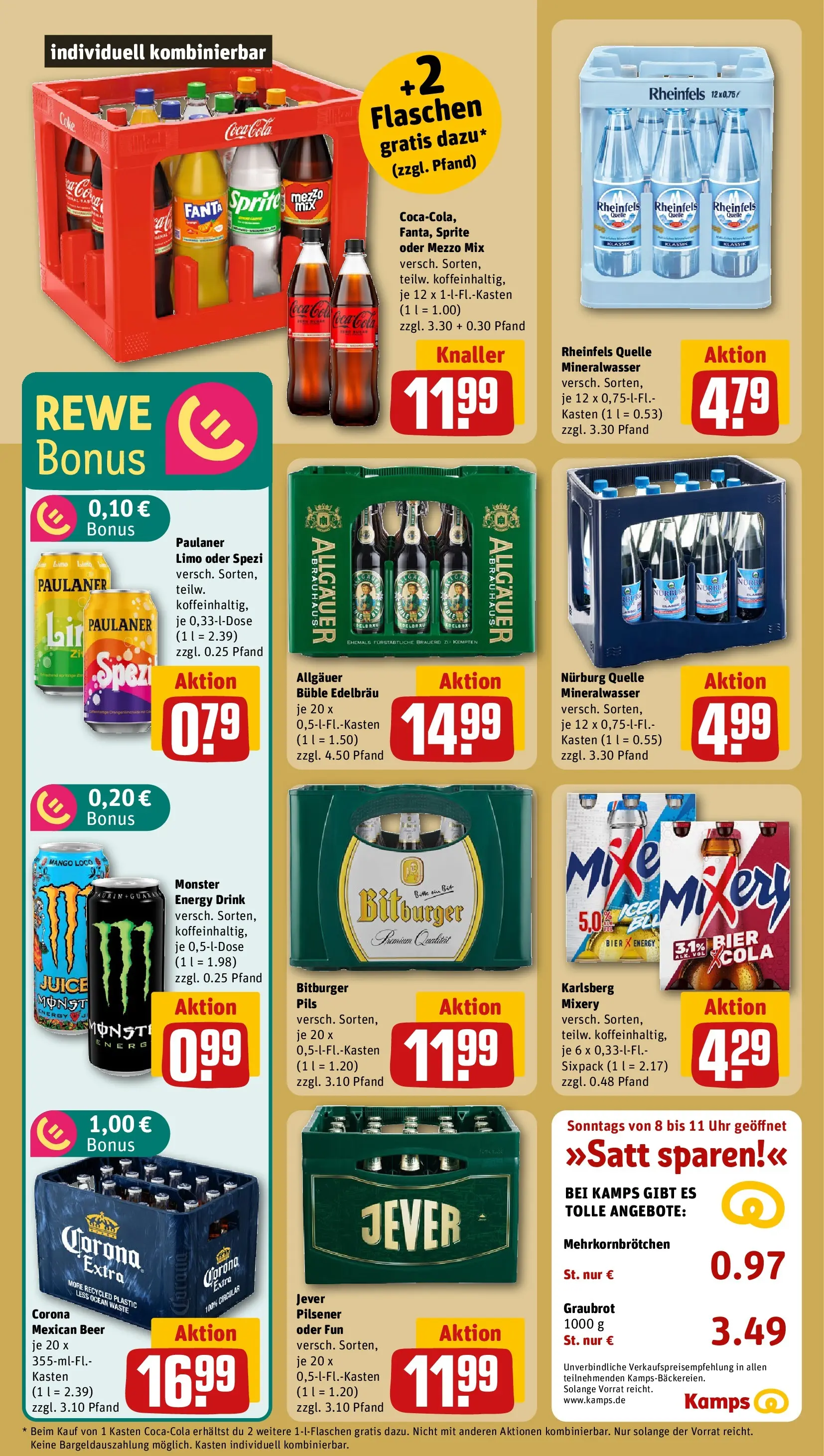 REWE Prospekt ab 04.05.2026 zum Blättern » Angebote | Seite: 20 | Produkte: Bitburger, Energy, Mineralwasser, Mango