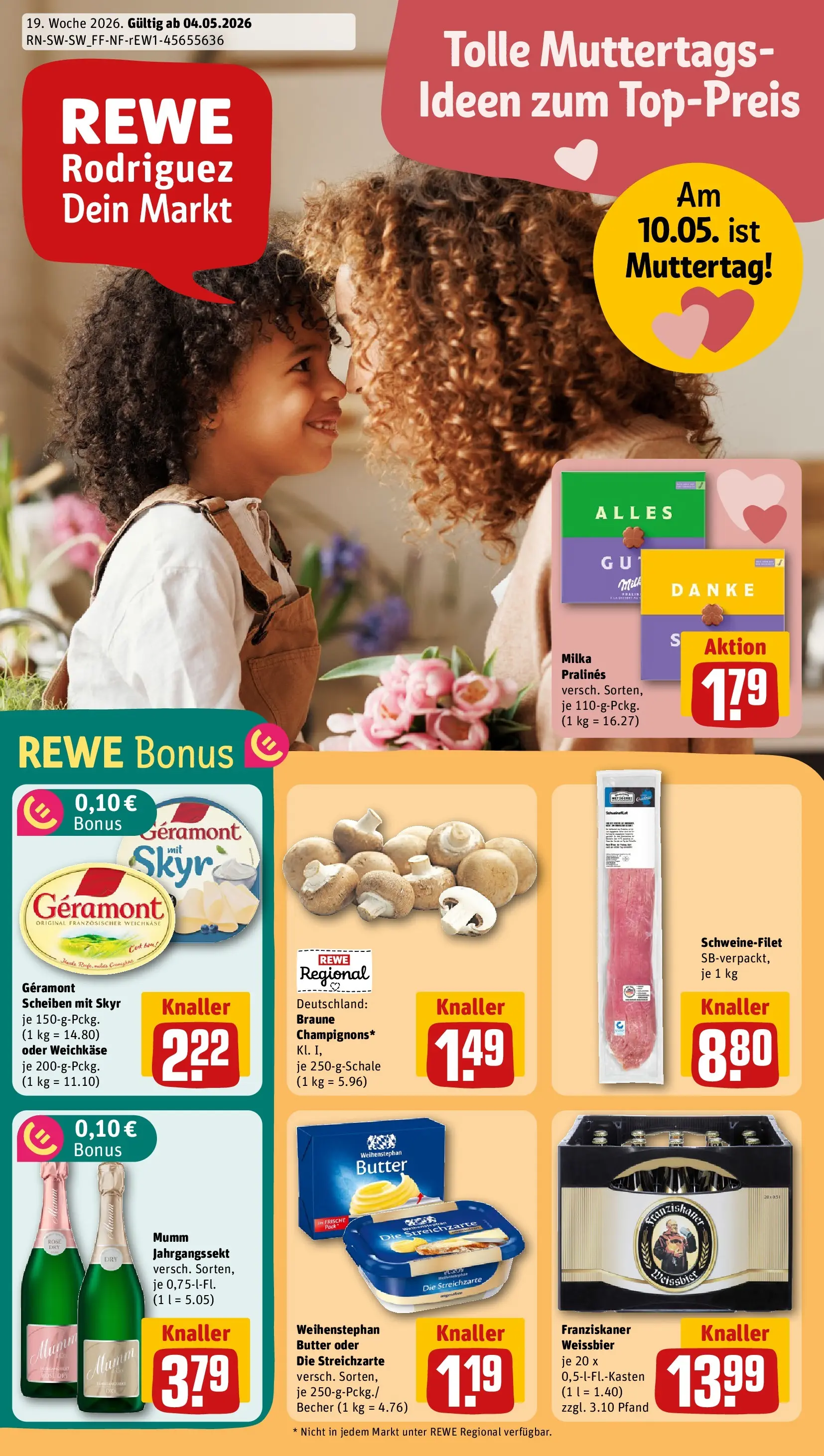 REWE Prospekt ab 04.05.2026 zum Blättern » Angebote | Seite: 5 | Produkte: Franziskaner, Butter, Weihenstephan butter, Skyr