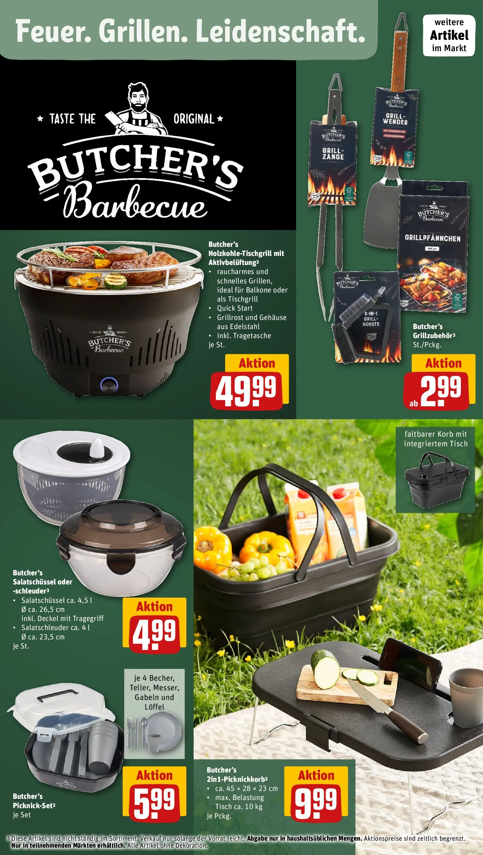 REWE Prospekt ab 04.05.2026 zum Blättern » Angebote | Seite: 36 | Produkte: Grill, Tisch, Korb, Bürste