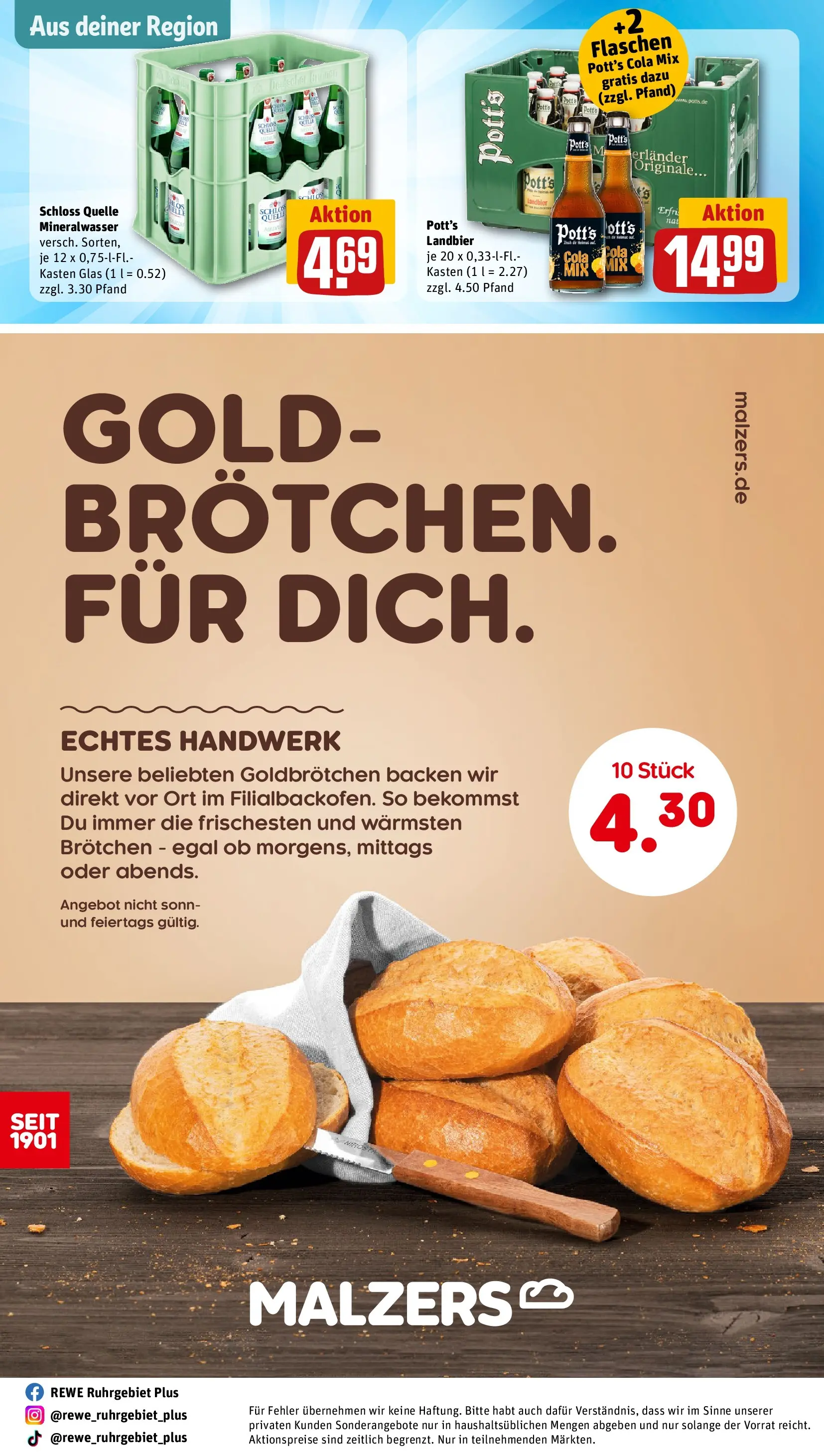 REWE Prospekt ab 04.05.2026 zum Blättern » Angebote | Seite: 34 | Produkte: Cola, Mineralwasser