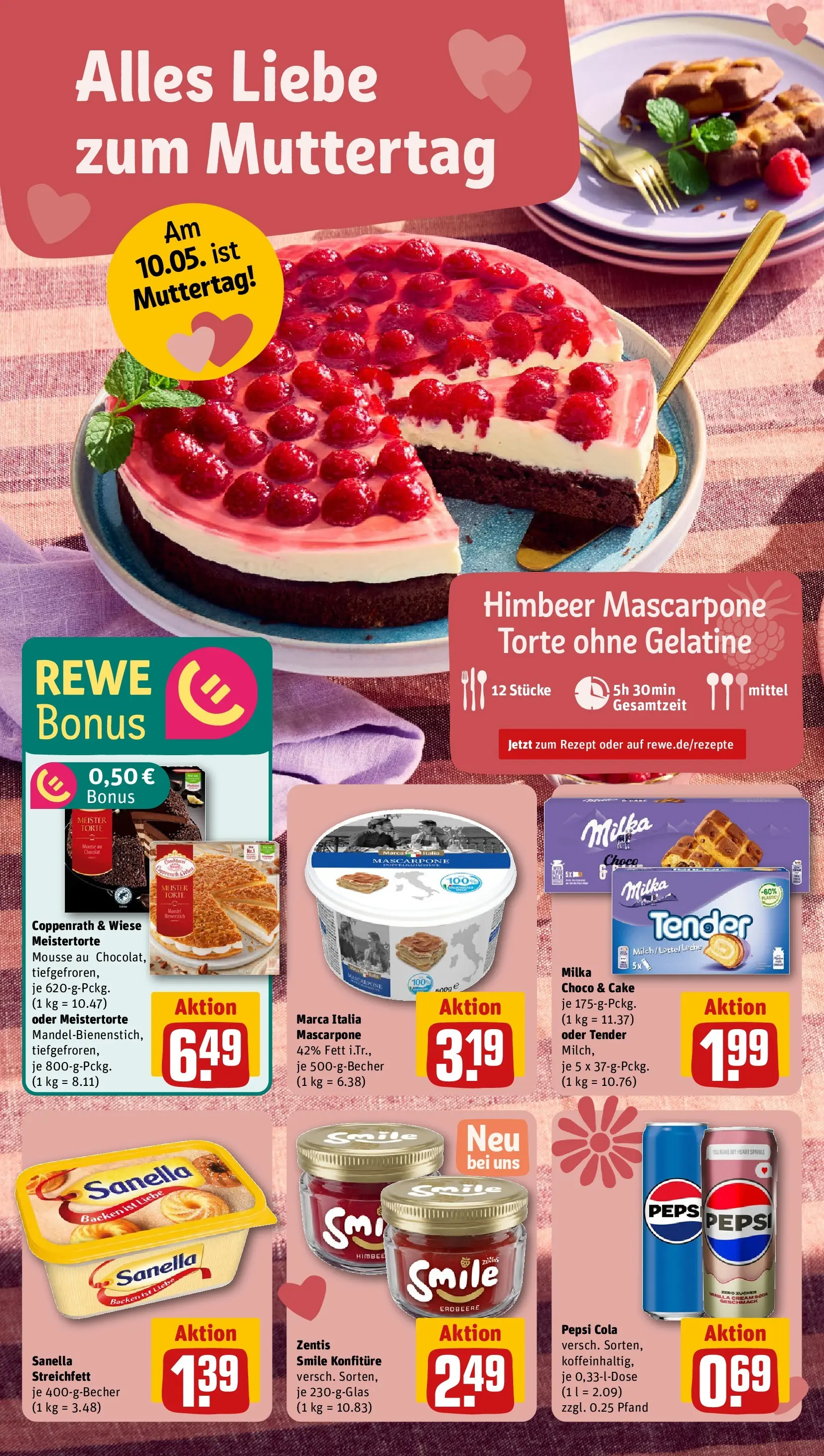 REWE Prospekt ab 04.05.2026 zum Blättern » Angebote | Seite: 6 | Produkte: Margarine, Milch, Zucker, Sanella