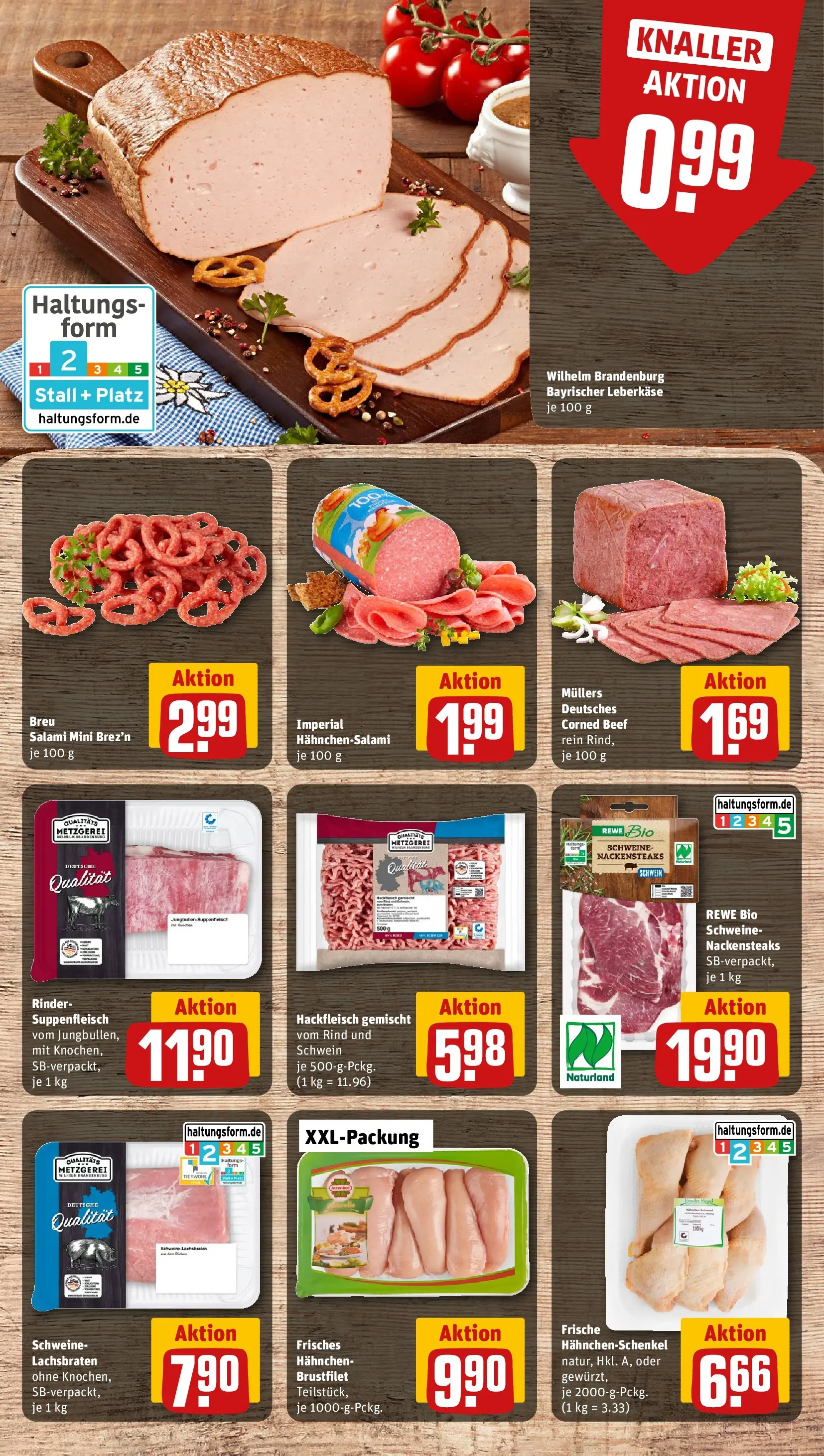REWE Prospekt ab 04.05.2026 zum Blättern » Angebote | Seite: 12 | Produkte: Nackensteaks, Hahnchen, Hahnchenschenkel, Suppenfleisch