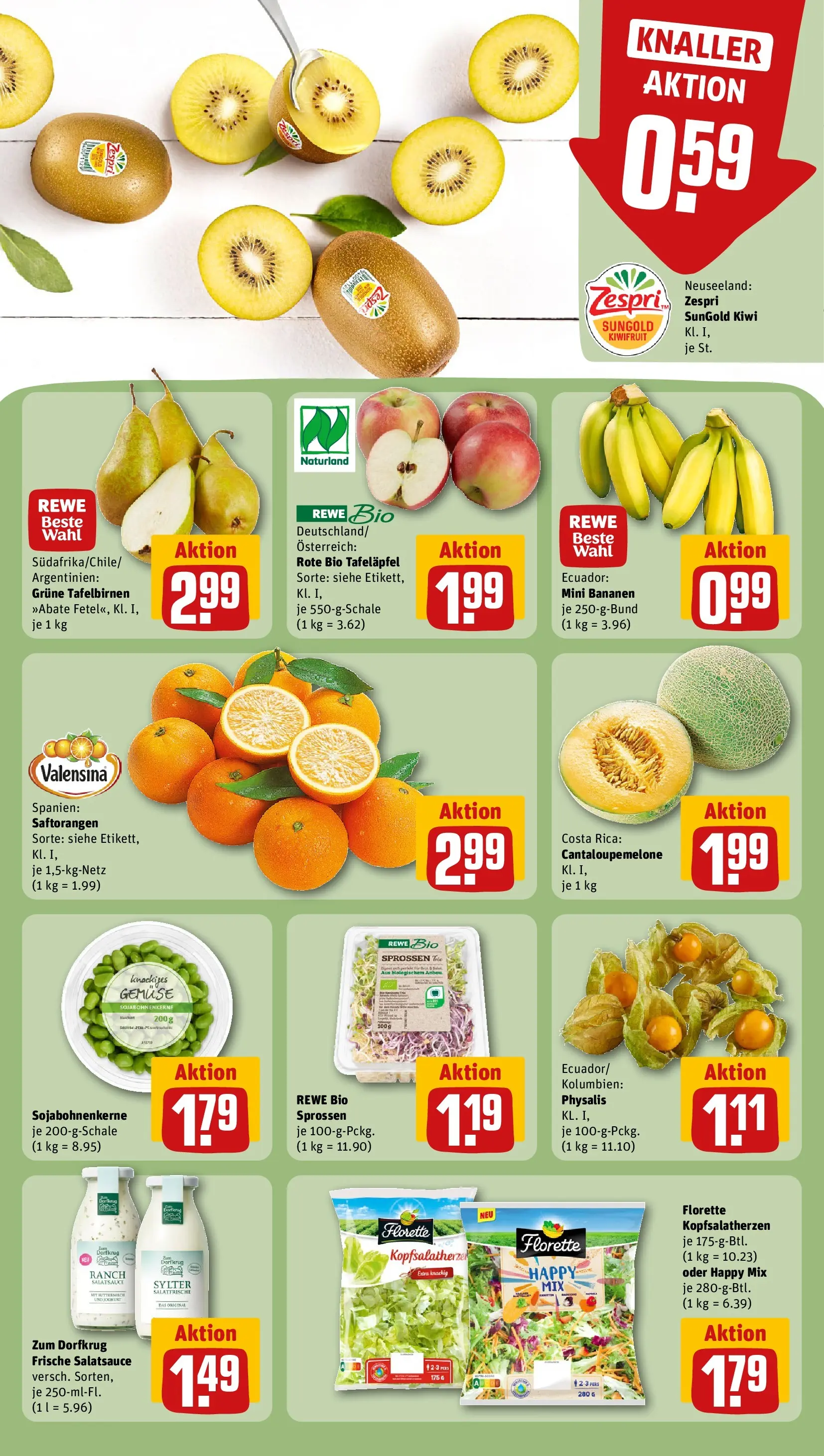 REWE Prospekt ab 04.05.2026 zum Blättern » Angebote | Seite: 10 | Produkte: Joghurt, Bananen, Gemüse, Kiwi