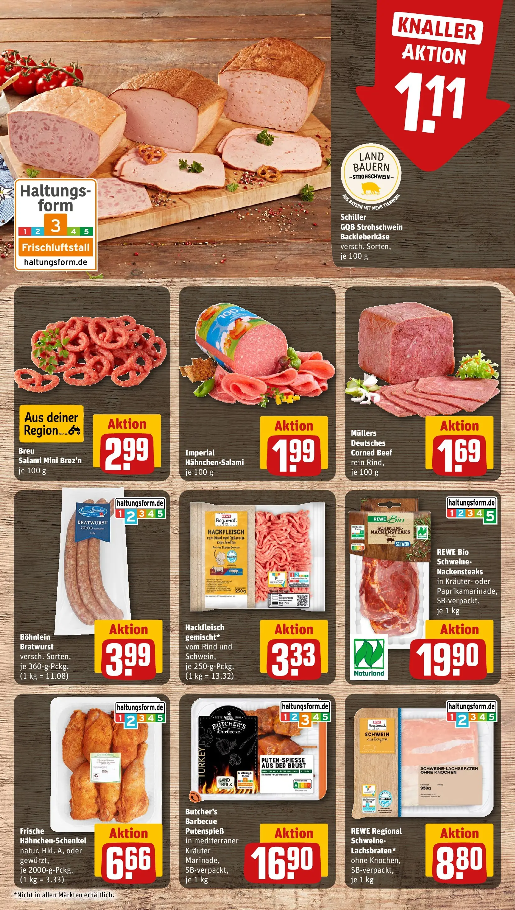 REWE Prospekt ab 04.05.2026 zum Blättern » Angebote | Seite: 12 | Produkte: Nackensteaks, Bratwurst, Steak, Hackfleisch