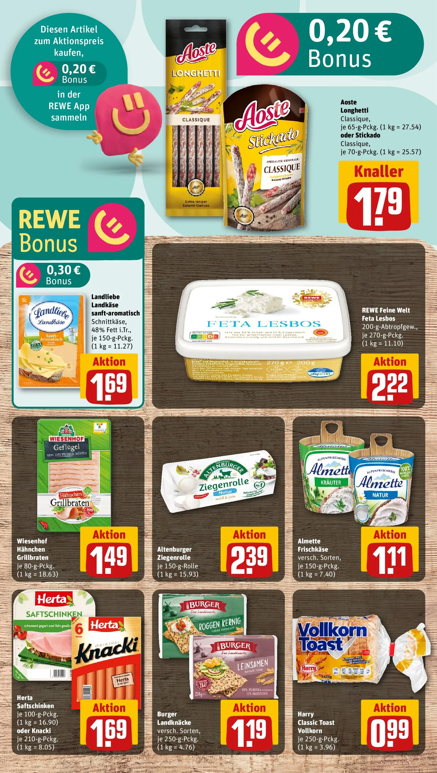 REWE Prospekt ab 04.05.2026 zum Blättern » Angebote | Seite: 13 | Produkte: Almette, Hahnchen, Feta, Frischkase