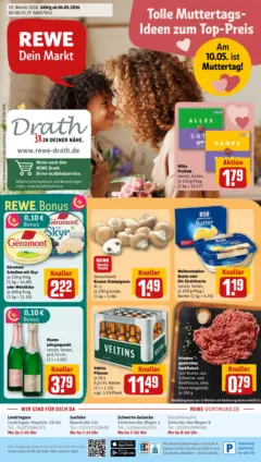 Rewe Prospekt Menden	 ab 04.05.2026 gültig | Seite: 1 | Produkte: Geramont, Tür, Skyr, Hackfleisch