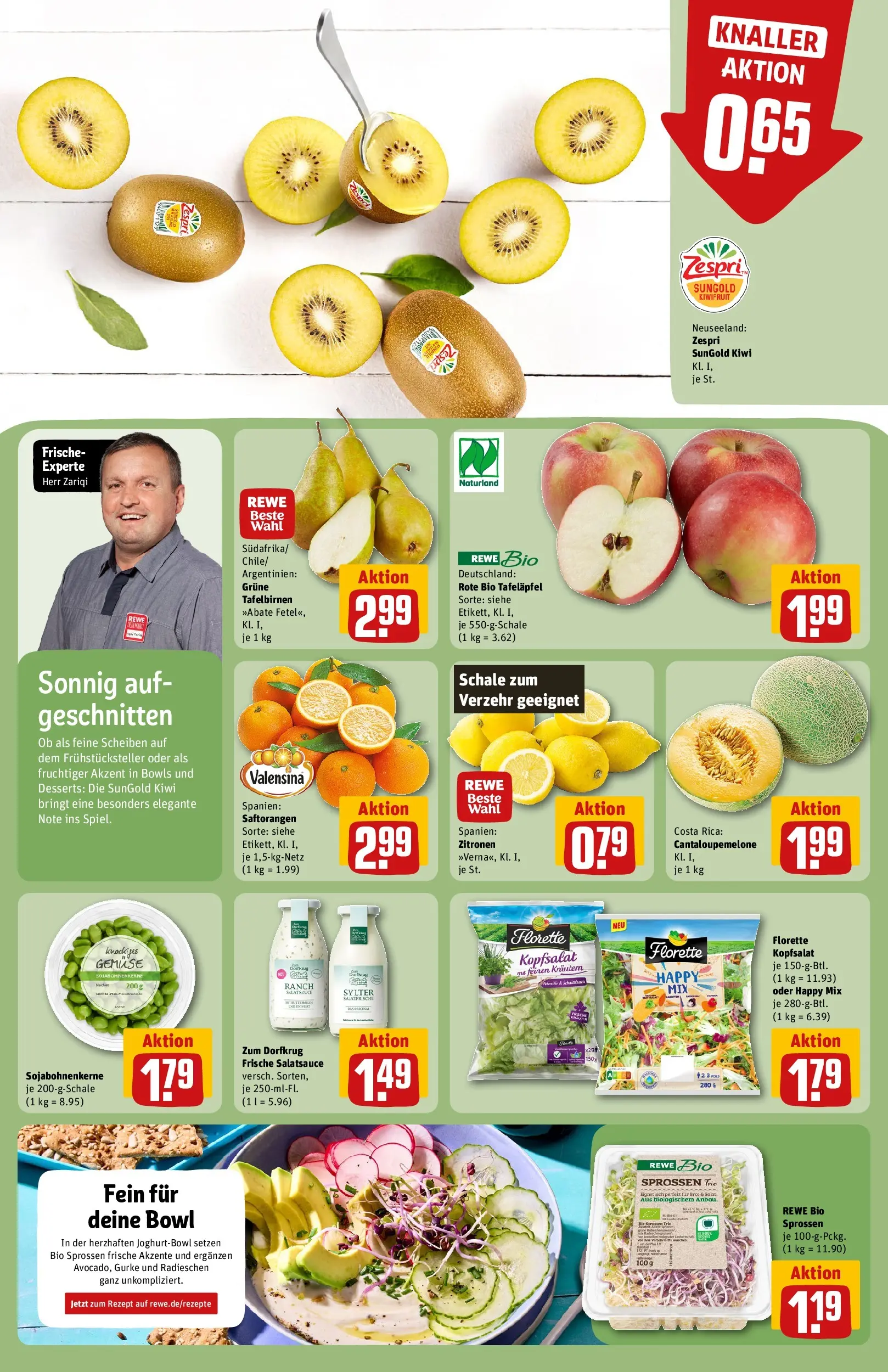 REWE Prospekt ab 04.05.2026 zum Blättern » Angebote | Seite: 10 | Produkte: Dressing, Valensina, Kiwi, Zitronen