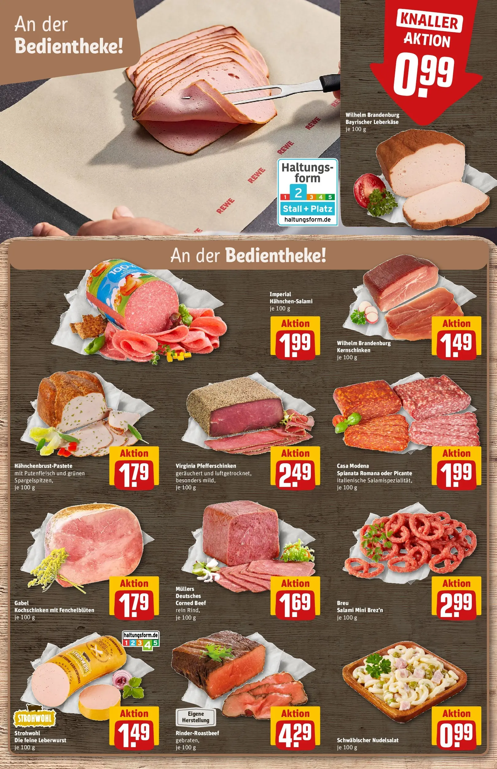 REWE Prospekt ab 04.05.2026 zum Blättern » Angebote | Seite: 14 | Produkte: Pasta, Salami, Leberkase