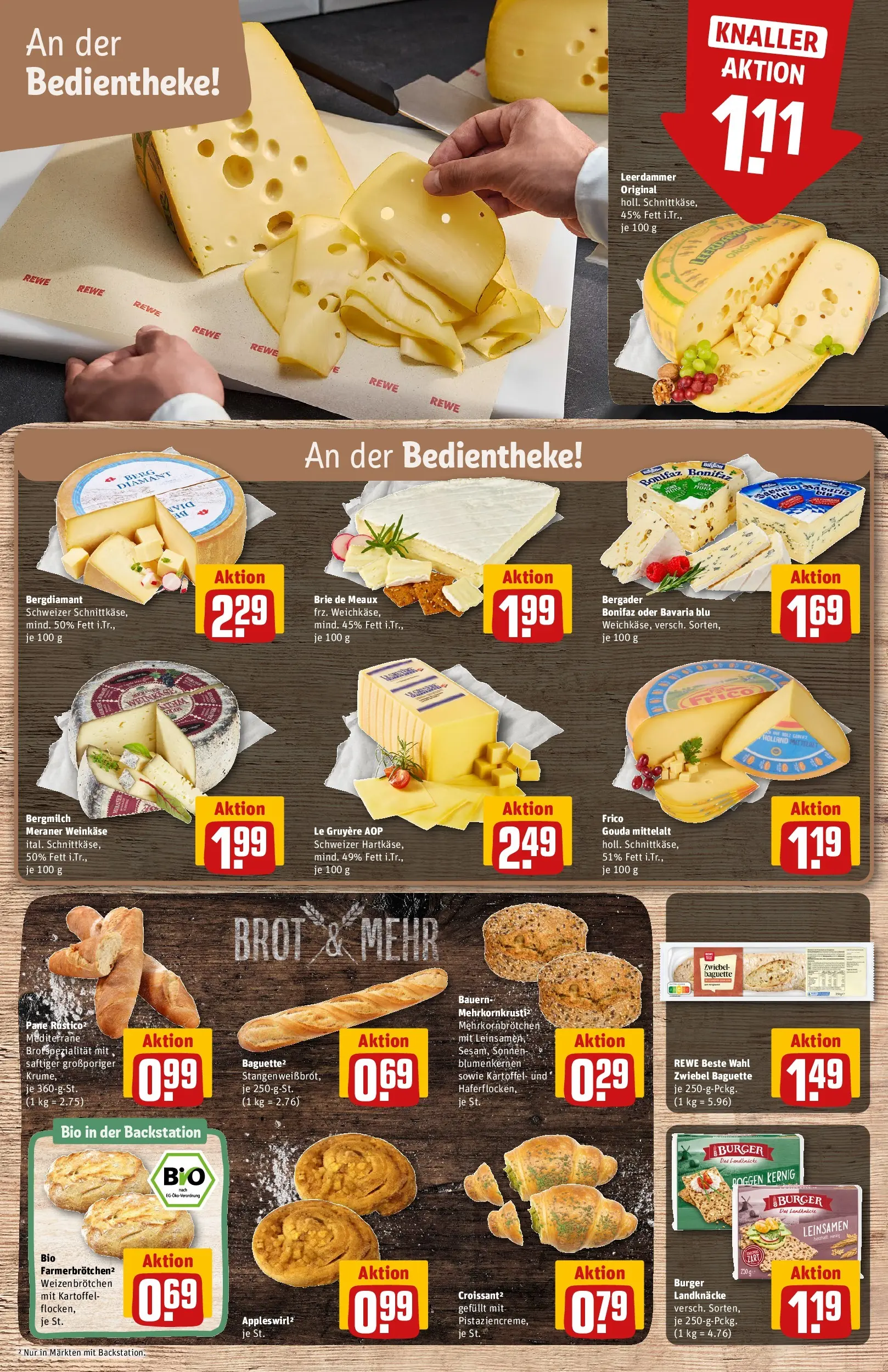 REWE Prospekt ab 04.05.2026 zum Blättern » Angebote | Seite: 15 | Produkte: Gouda, Pane, Baguette, Brot
