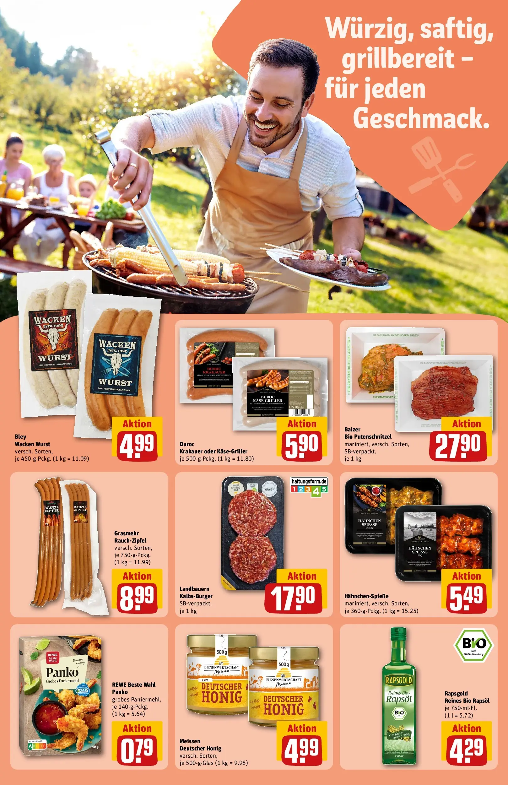 REWE Prospekt ab 04.05.2026 zum Blättern » Angebote | Seite: 26 | Produkte: Hahnchen, Bratwurst, Burger, Wurst