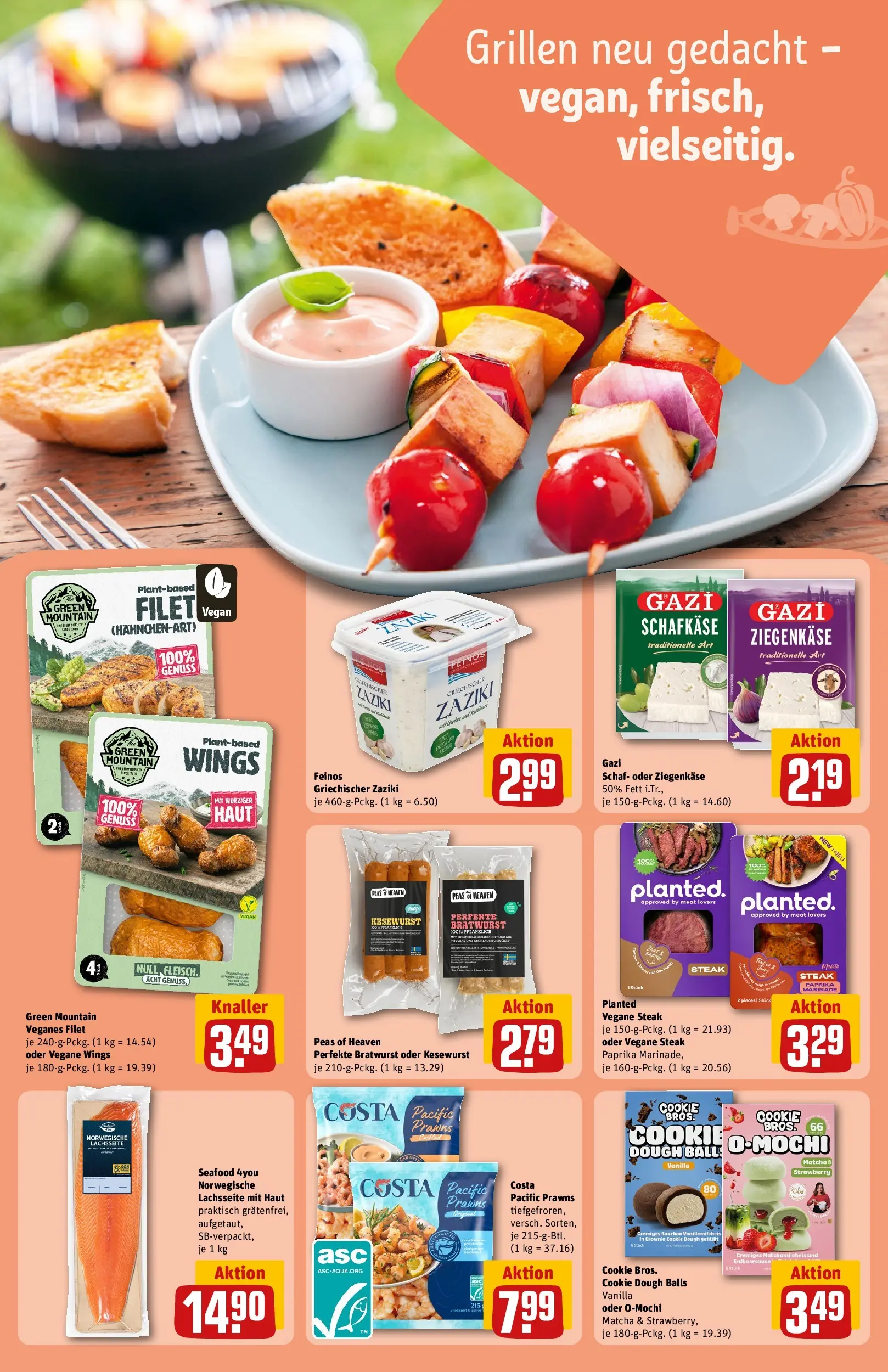 REWE Prospekt ab 04.05.2026 zum Blättern » Angebote | Seite: 28 | Produkte: Ziegenkäse, Bratwurst, Paprika, Steak