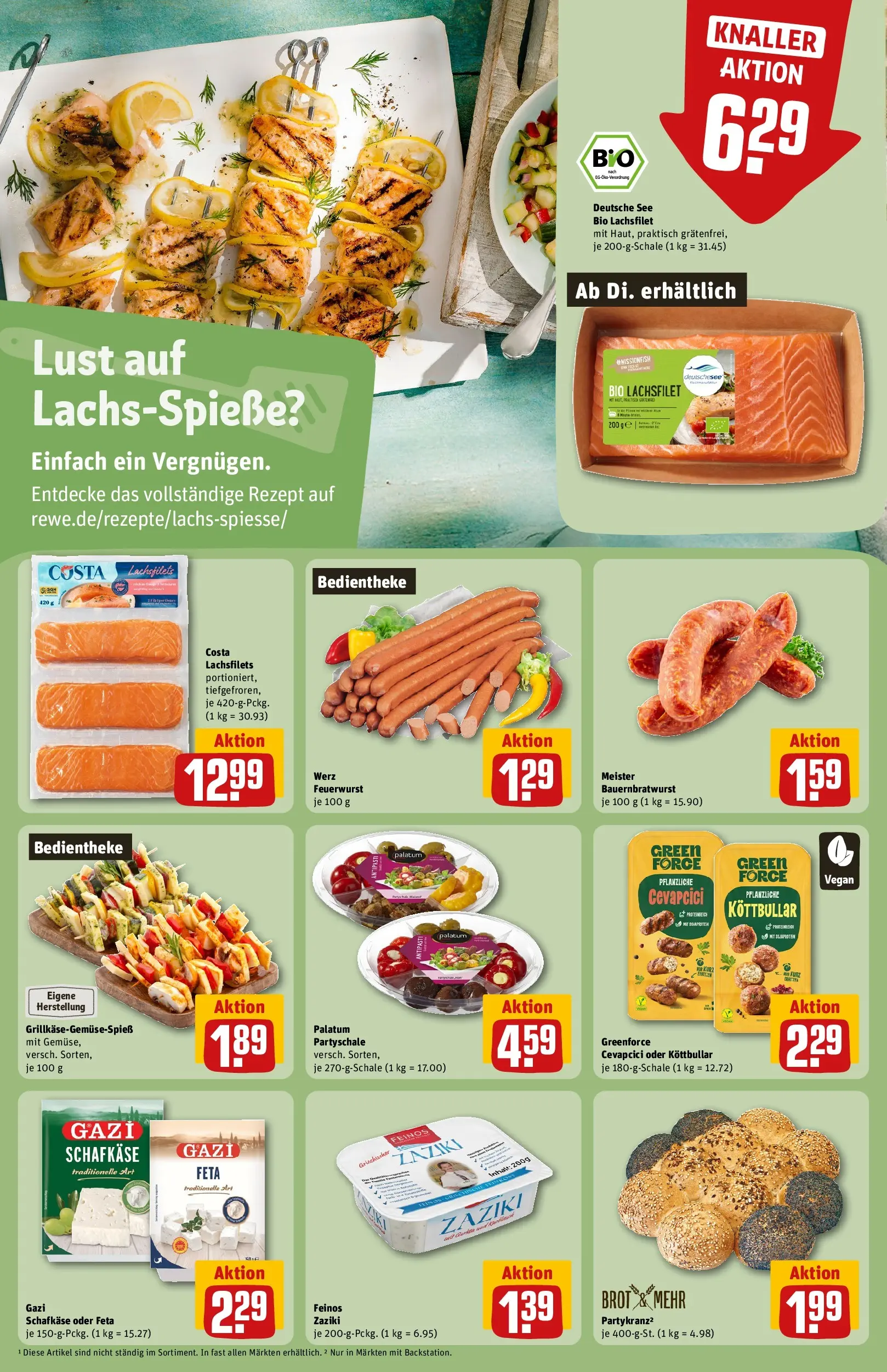 REWE Prospekt ab 04.05.2026 zum Blättern » Angebote | Seite: 24 | Produkte: Feta, Cevapcici, Brot