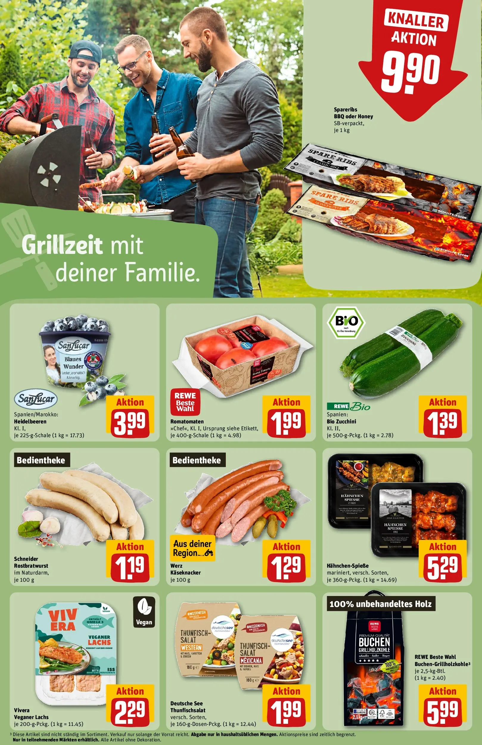 REWE Prospekt ab 04.05.2026 zum Blättern » Angebote | Seite: 25 | Produkte: Heidelbeeren, Paprika, Zucchini, Salat