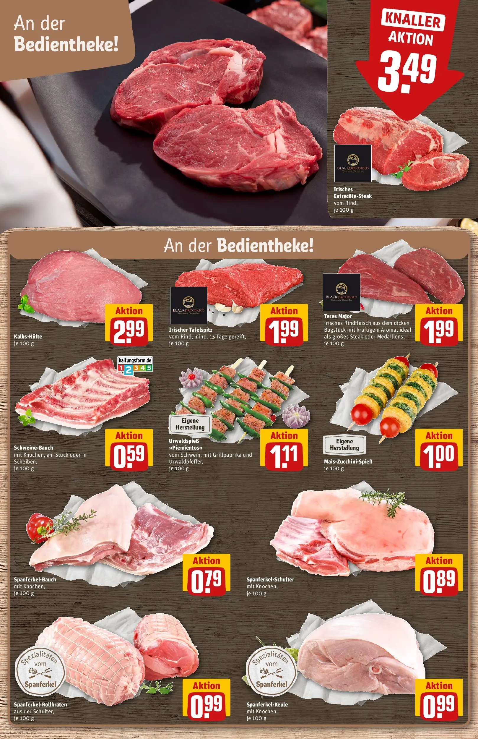 REWE Prospekt ab 04.05.2026 zum Blättern » Angebote | Seite: 13 | Produkte: Tafelspitz, Schweinebauch, Rindfleisch, Steak