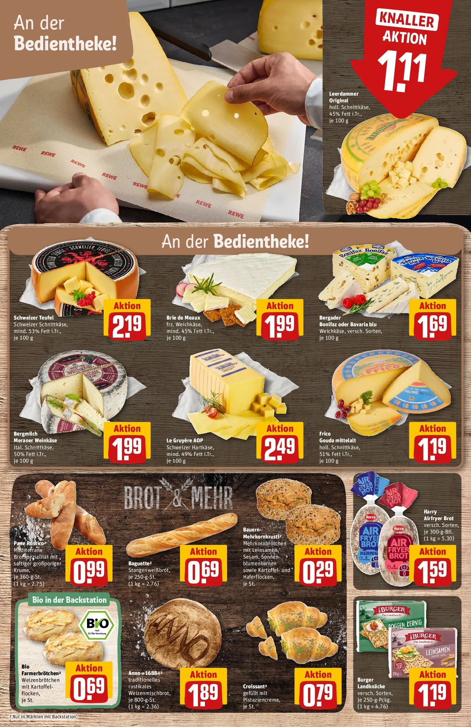 REWE Prospekt ab 04.05.2026 zum Blättern » Angebote | Seite: 15 | Produkte: Pane, Baguette, Leerdammer, Croissant