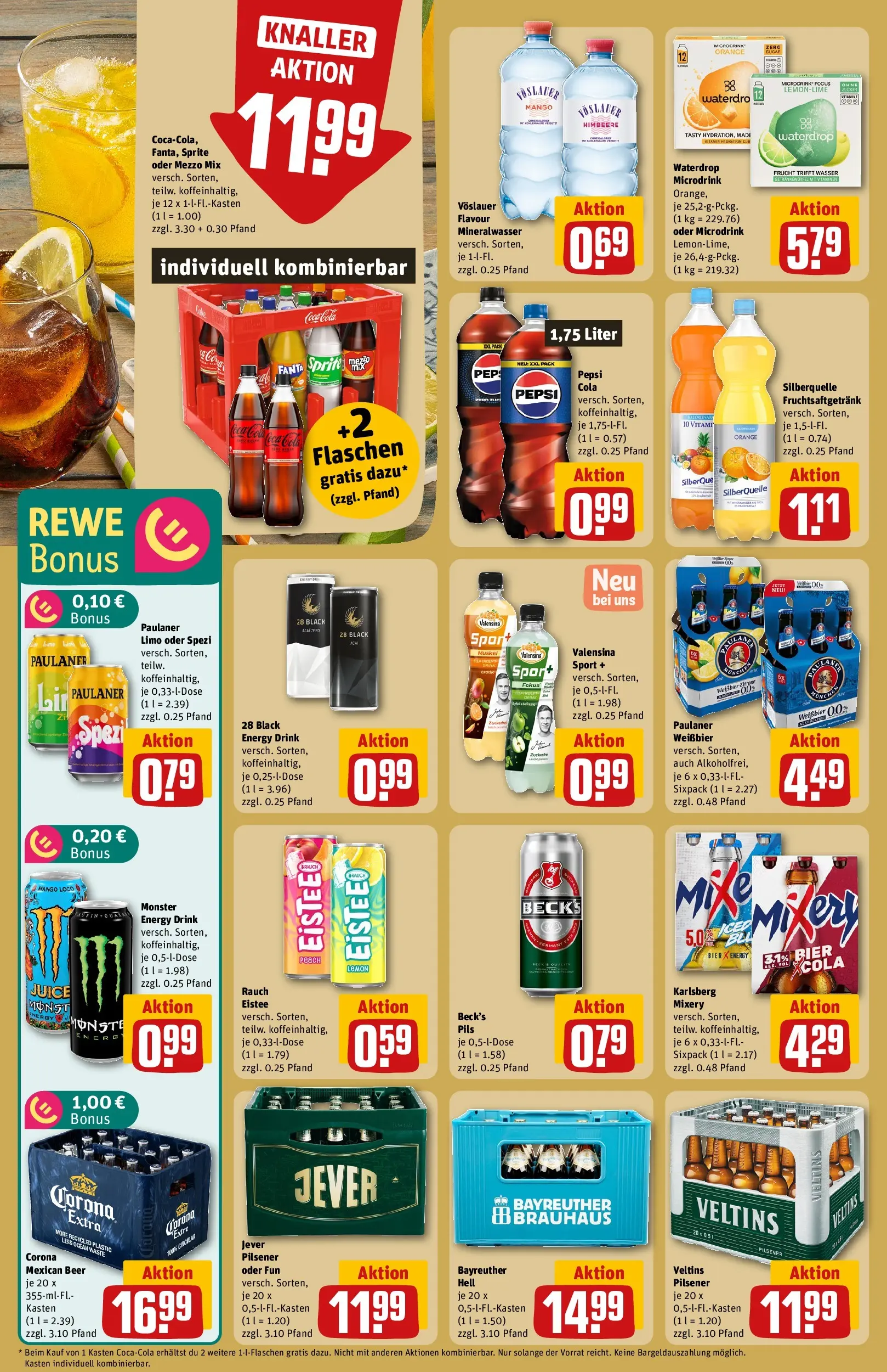 REWE Prospekt ab 04.05.2026 zum Blättern » Angebote | Seite: 20 | Produkte: Mezzo mix, Weißbier, Wasser, Mixery